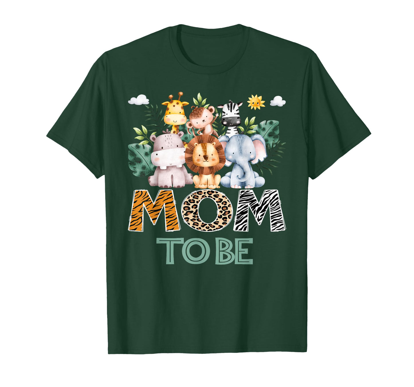 Soon To Be Mom Jungle Animal Safari Gender Reveal T-Shirt