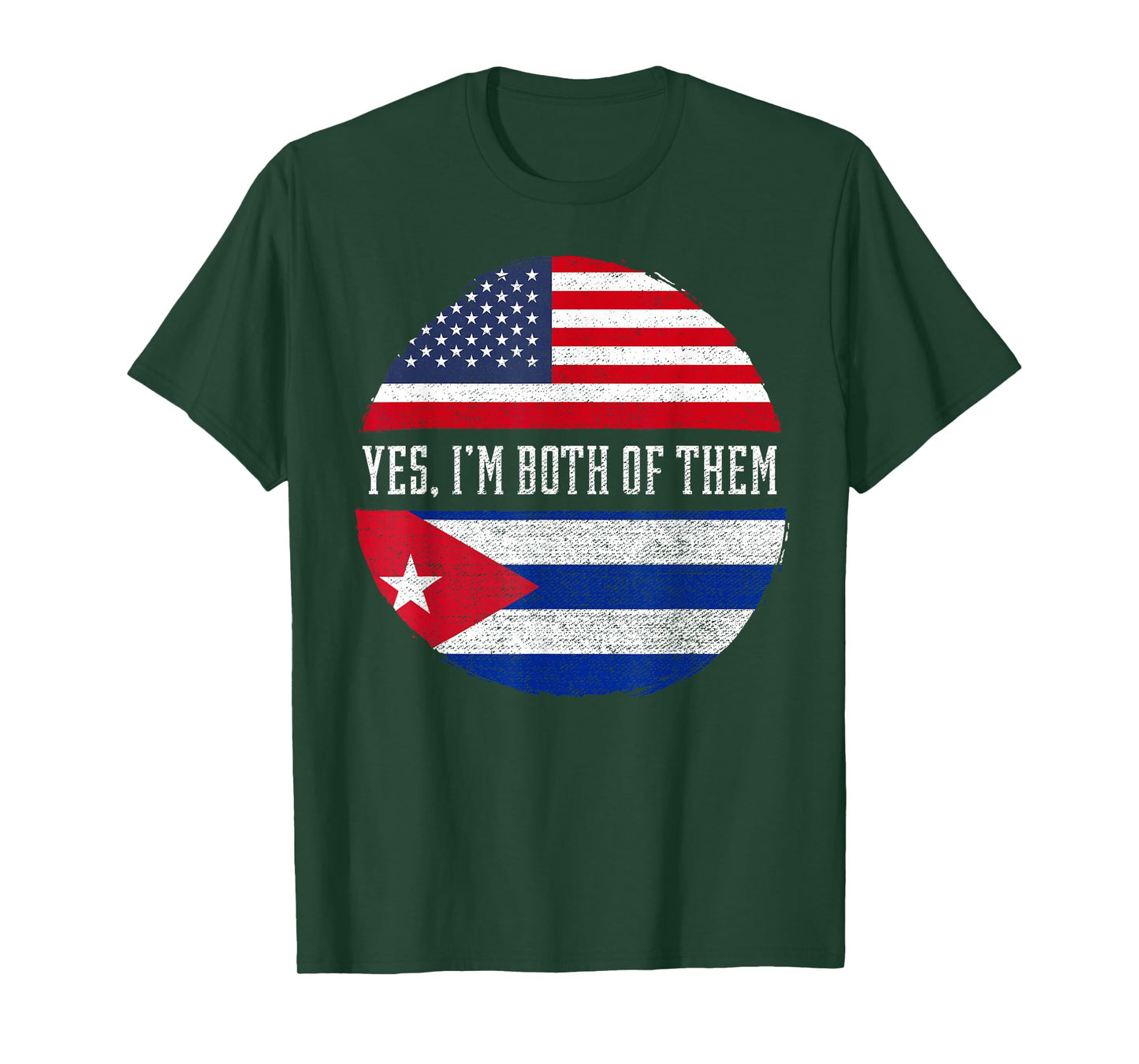 Half American Half Cuban USA Flag Cuba Heritage DNA T-Shirt