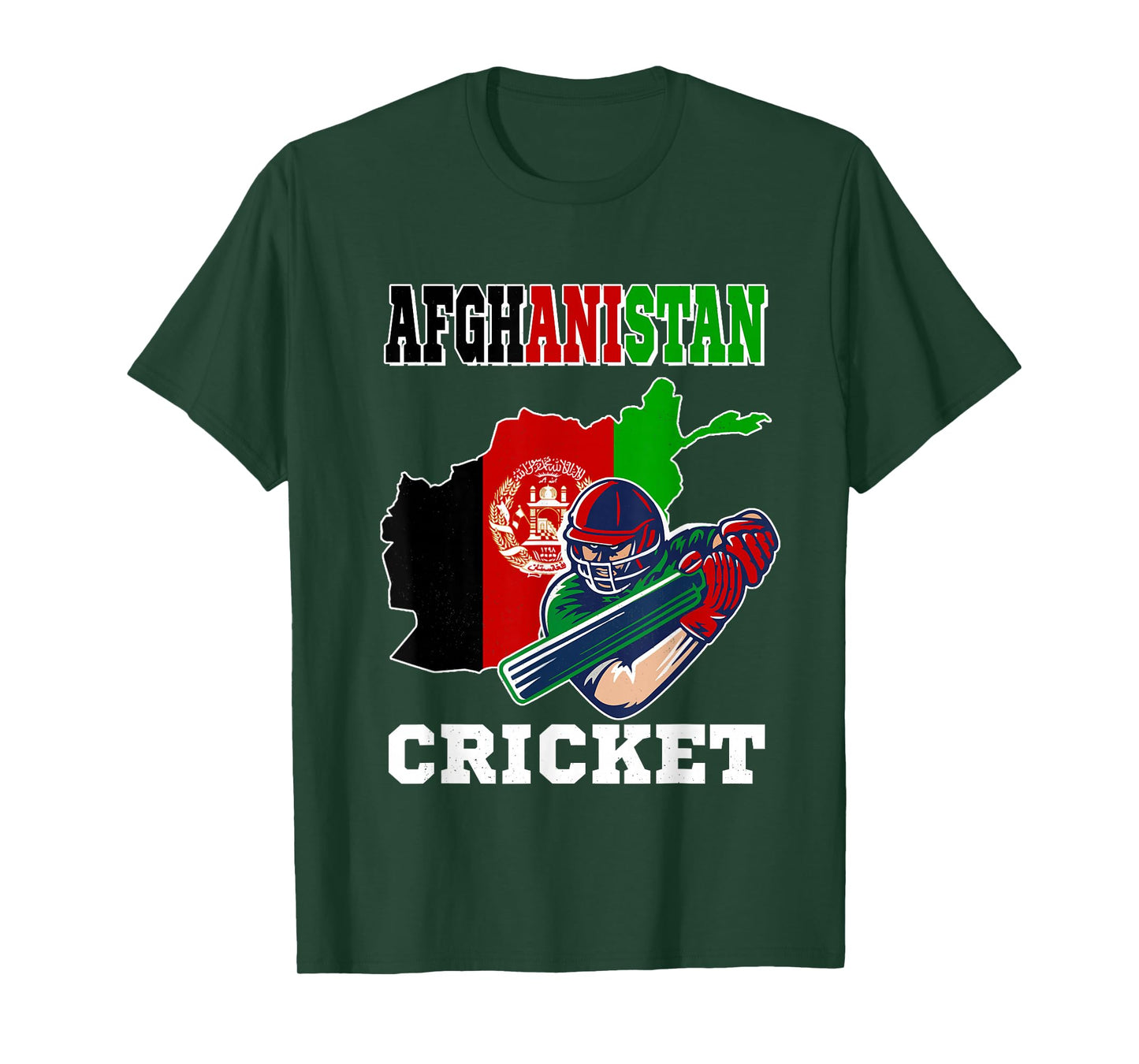 Afghanistan Cricket Player Flag Jersey Afghan Sports T-Shirt