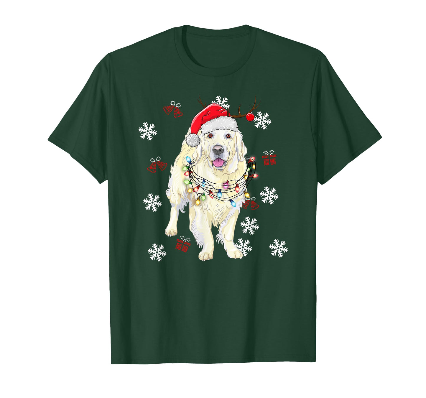 Christmas Dog Sweater Golden retriever Pajama Men Women T-Shirt