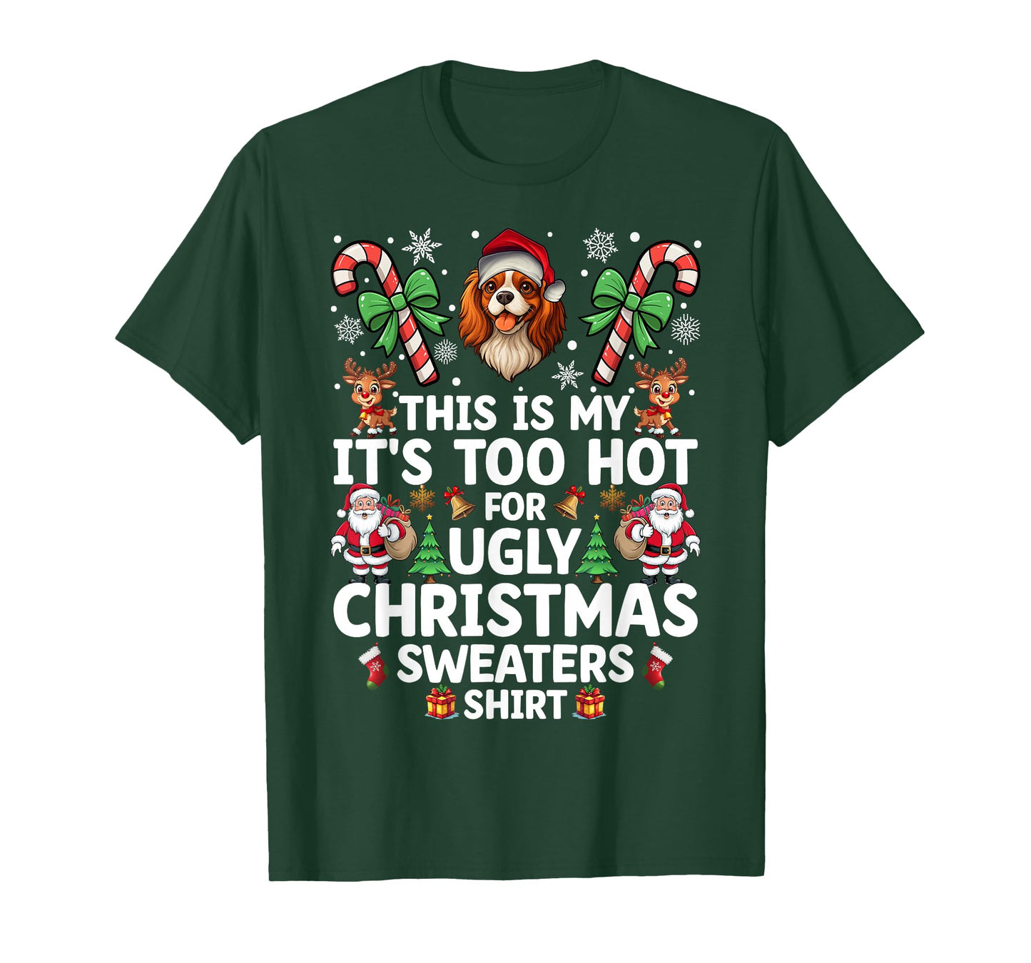 Ugly Christmas Sweaters Cavalier King Charles Spaniel Dog T-Shirt