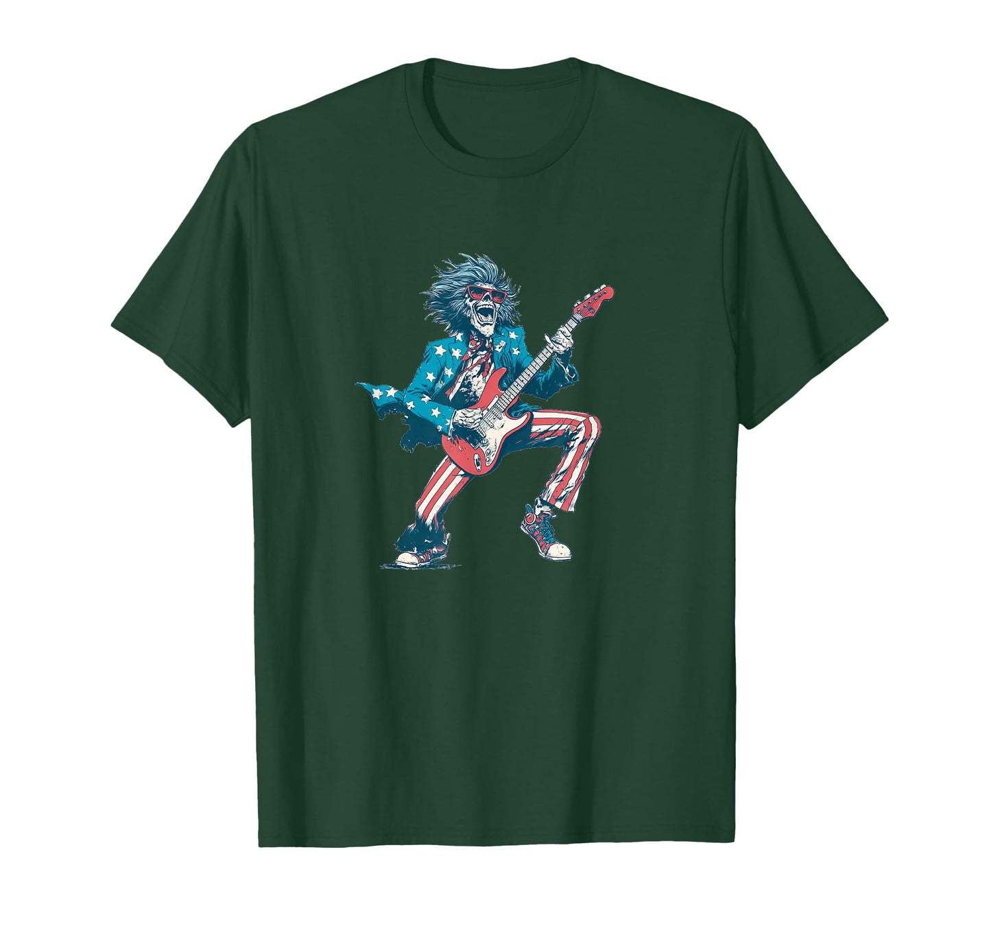 Cool US Electric Guitar Music Costume for Boys and Girls T-Shirt