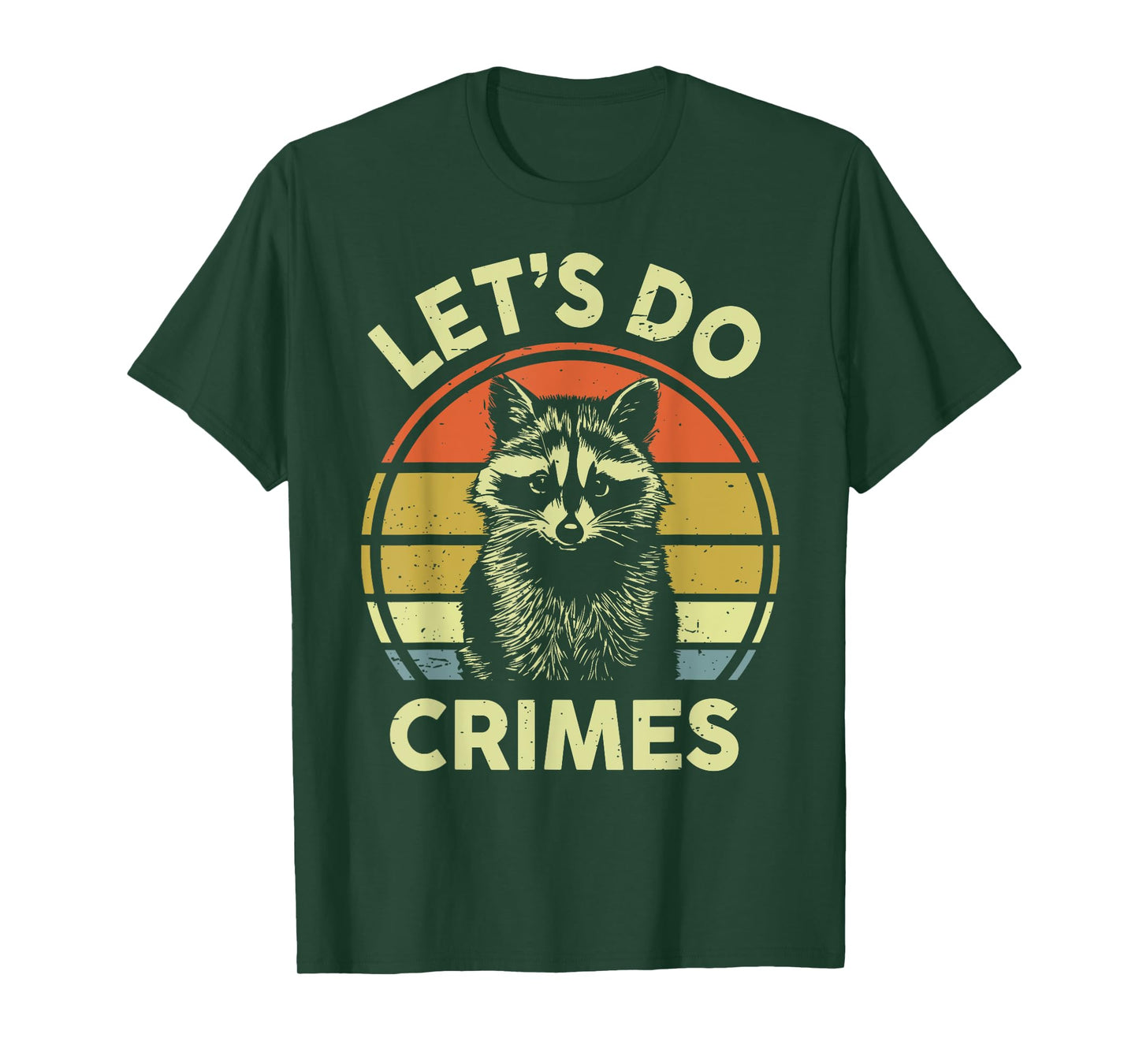 Funny Let's Do Crimes Raccoon Men Women Dad Toddler Vintage T-Shirt