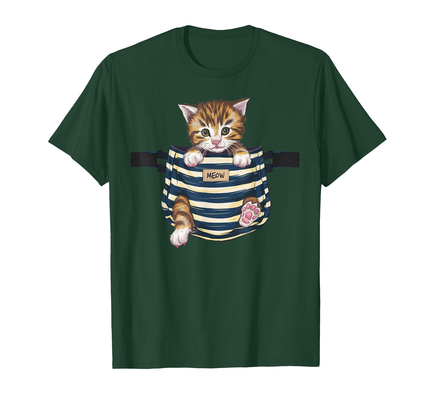 Cat Pocket Cute Kitten Gifts For Cat Lover Cat Mom Cat Dad T-Shirt for Men Women Kids
