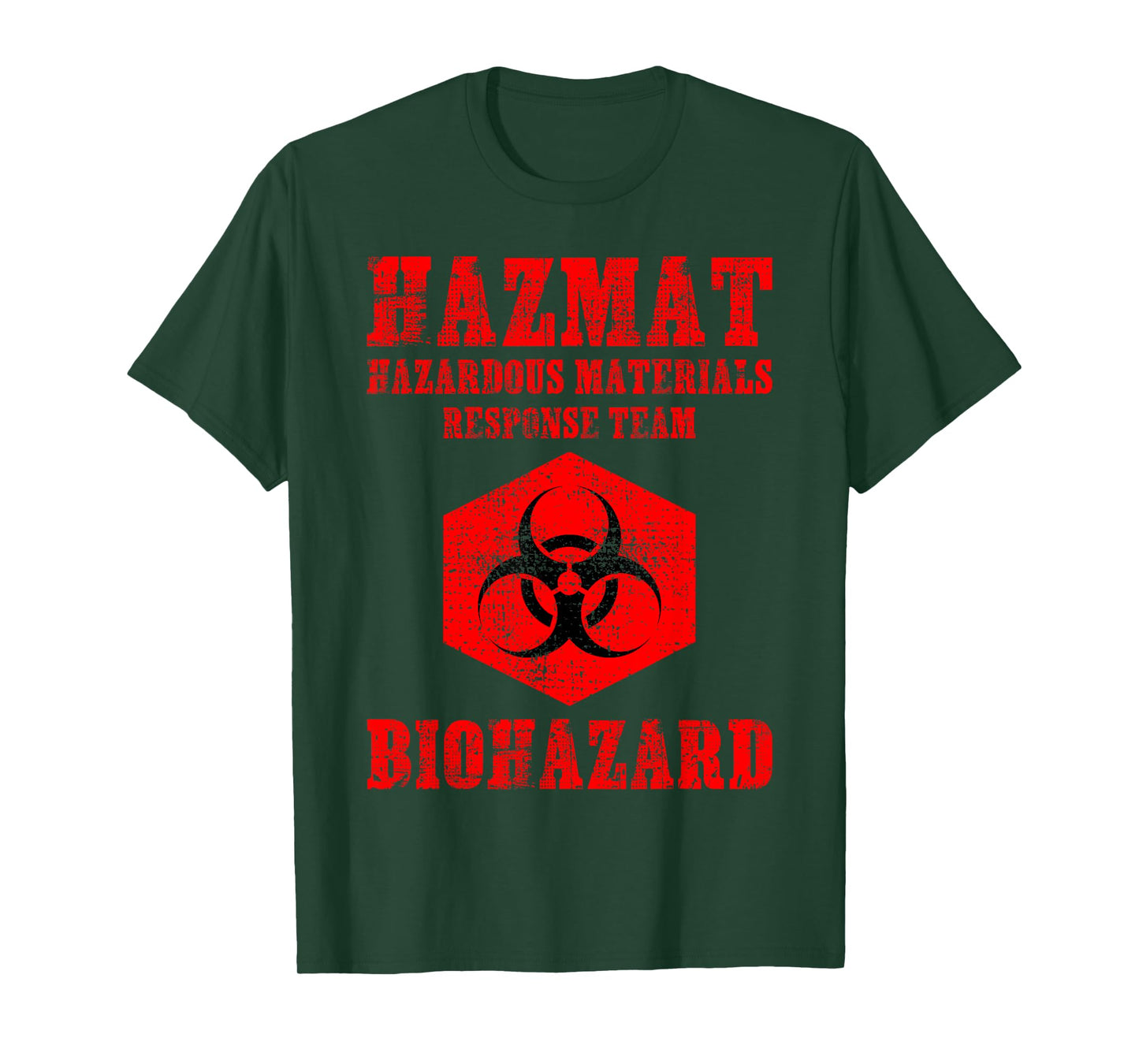Hazardous Material Hazmat Response Team Grunge Biohazard T-Shirt