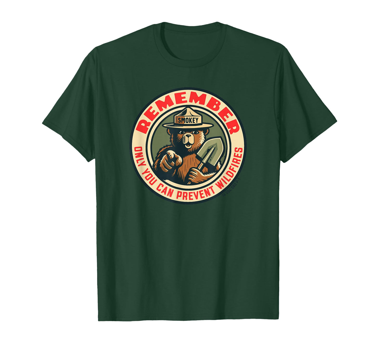 Remember Only You Vintage Smokey Bear Seal Retro T-Shirt