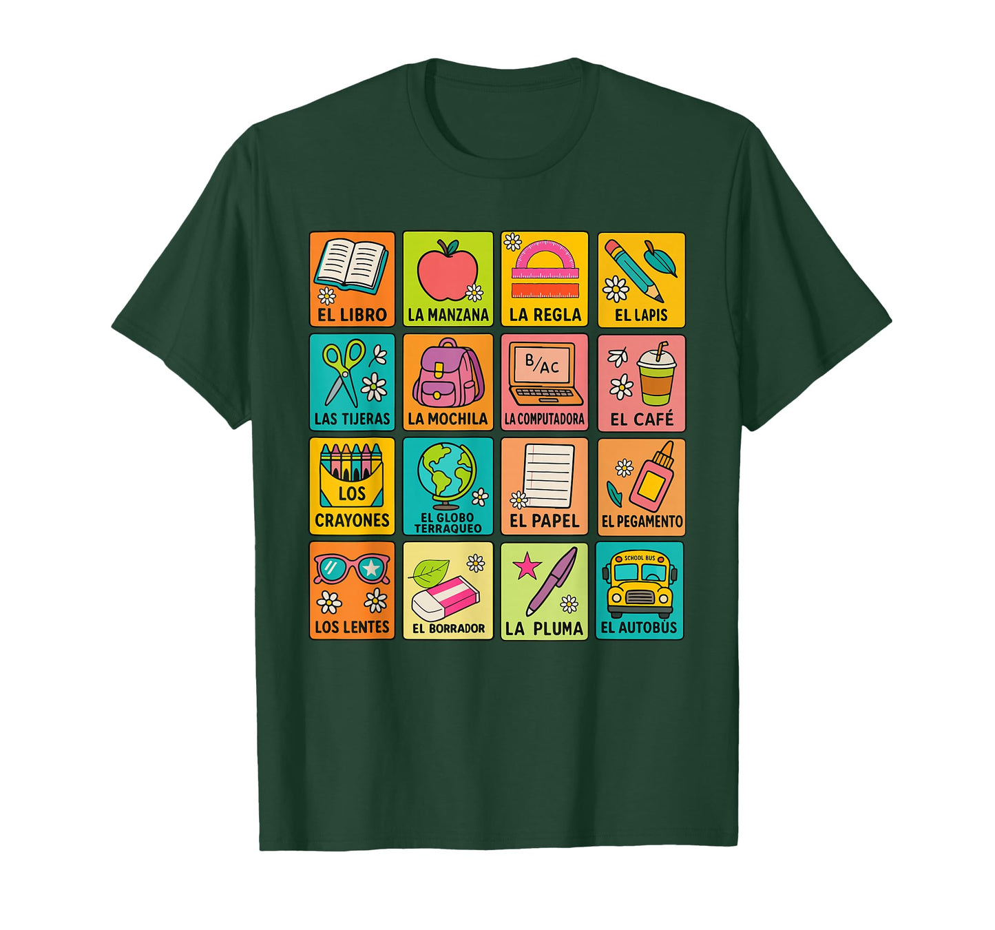 Spanish Vocabulary Back to School Maestra Bilingual Teacher T-Shirt