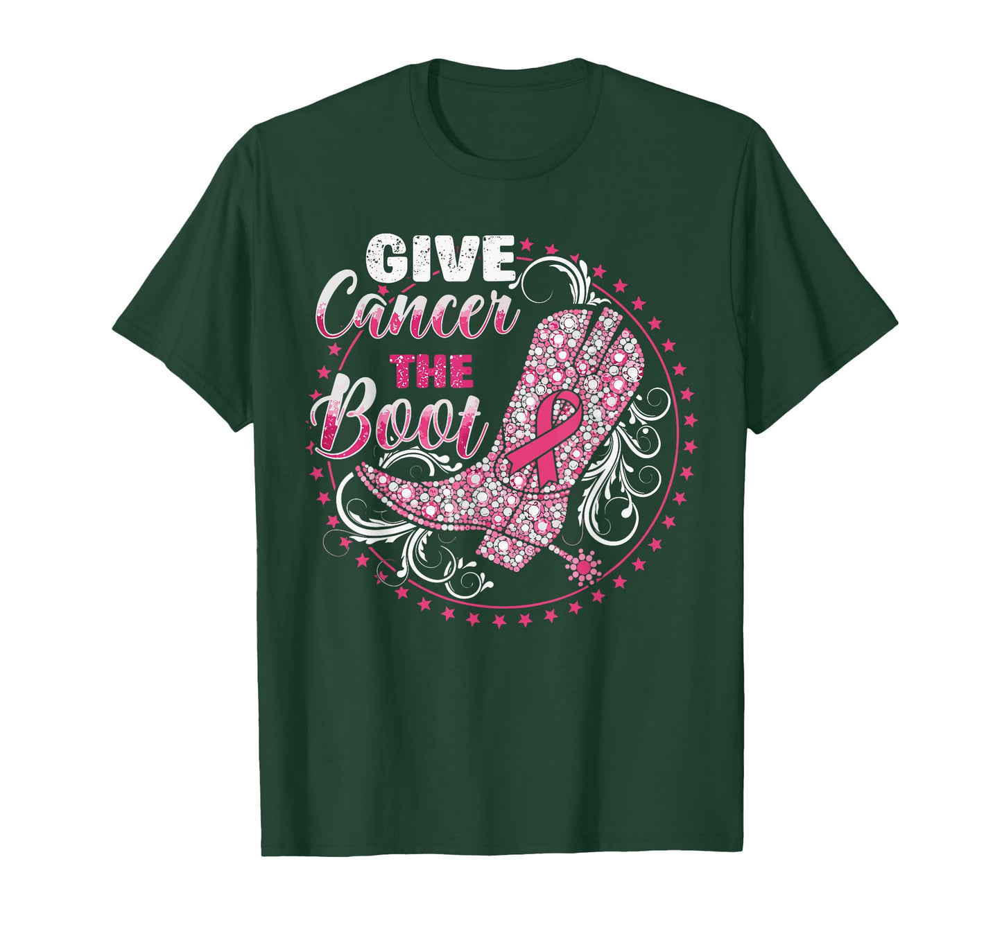 Breast Cancer Shirts for Women, Cowgirl Boots On The Ground T-Shirt