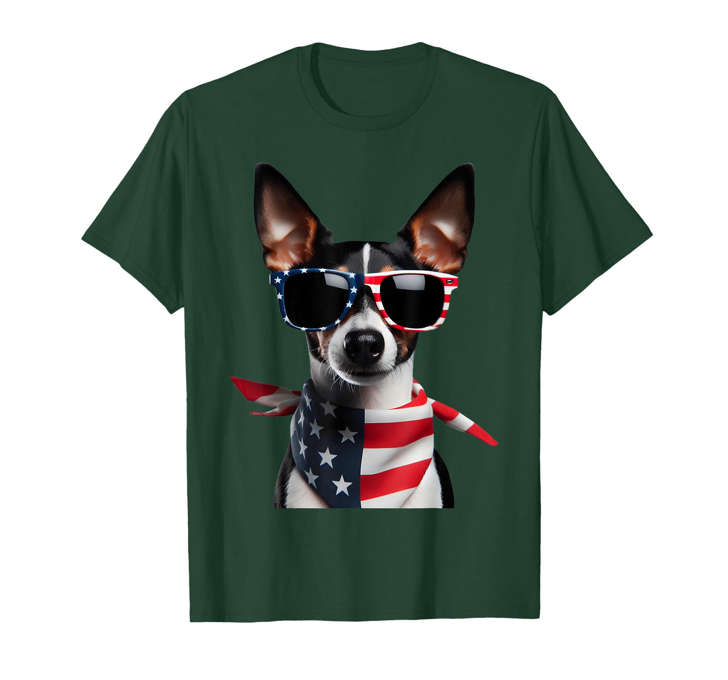 Rat Terrier Dog 4th Of July American Independence Day Owner T-Shirt for Men Women Kids