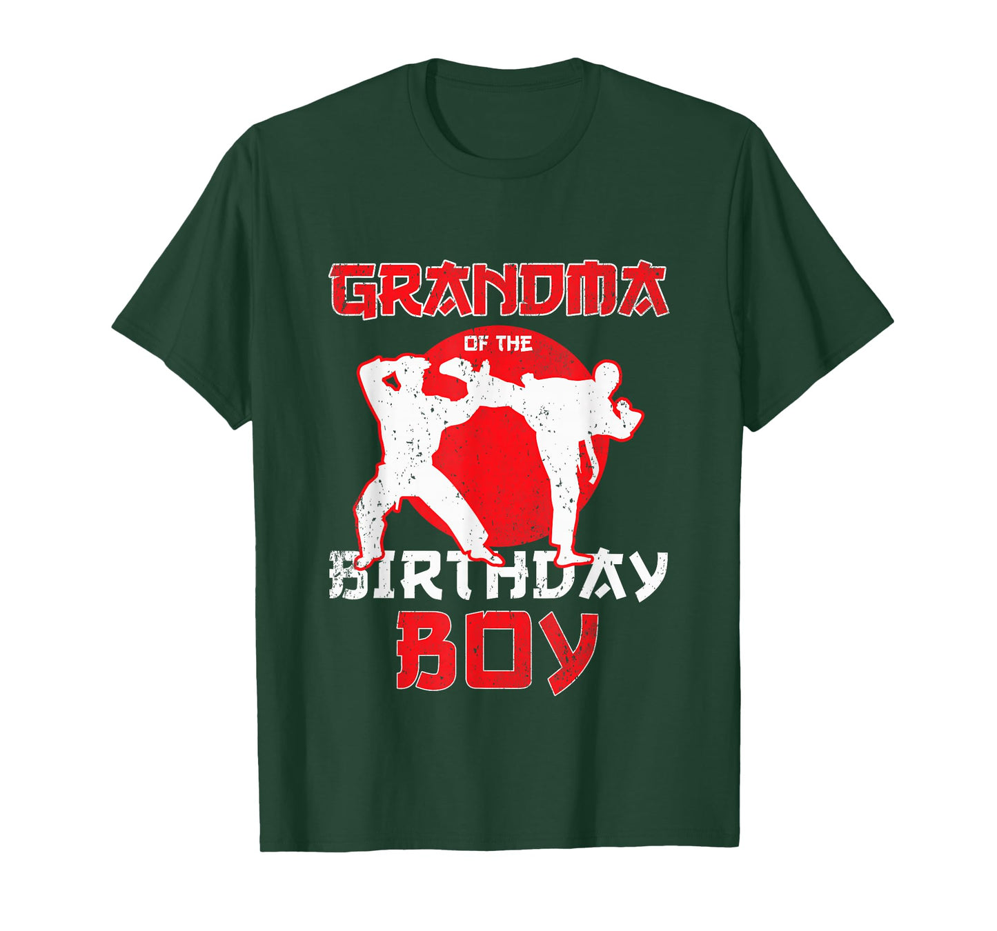 Grandma Of The Birthday Karate Taekwondo Boy Martial Arts T-Shirt
