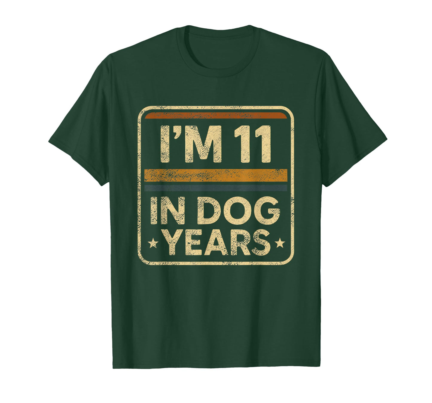 Funny Vintage I'm 11 In Dog Years Old Human Age 77 th Shirt T-Shirt