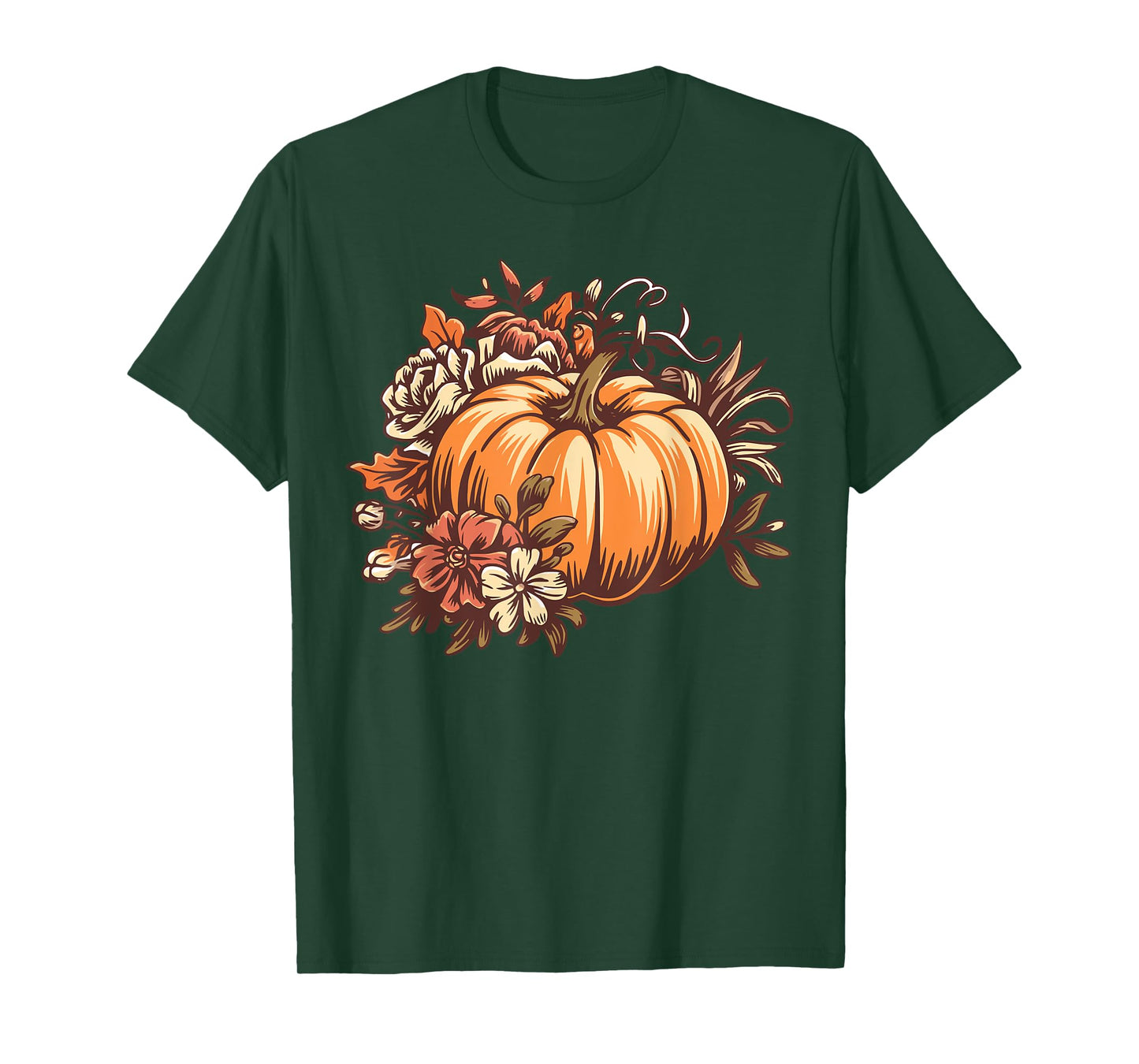 Fall Shirt Women Vintage Pumpkin Autumn Graphic Thanksgiving T-Shirt