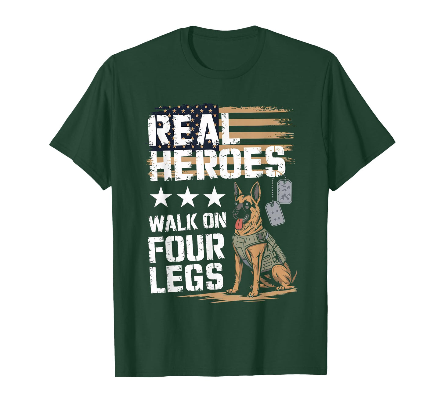 Military Working Dog Handler K9 Veteran T-Shirt