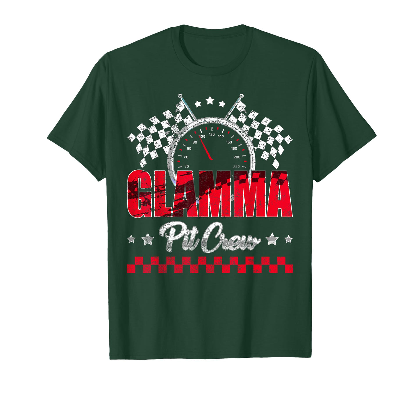 Race Car Birthday Party Racing Family Glamma Pit Crew T-Shirt