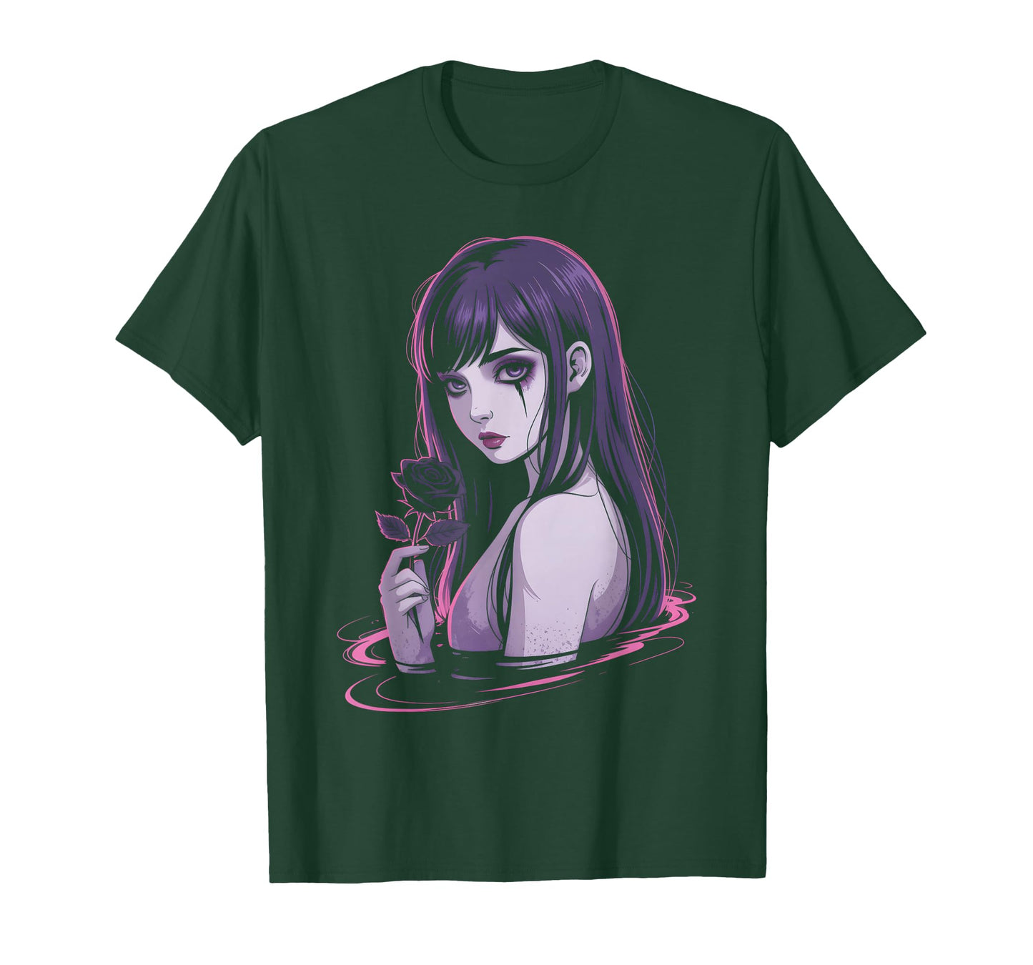 Horror Anime Manga Japanese Creepy Kawaii Goth Grunge Waifu T-Shirt