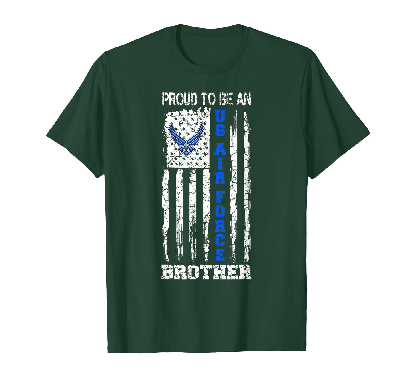 Vintage USA Flag Proud To Be An US Air Force Brother T-Shirt