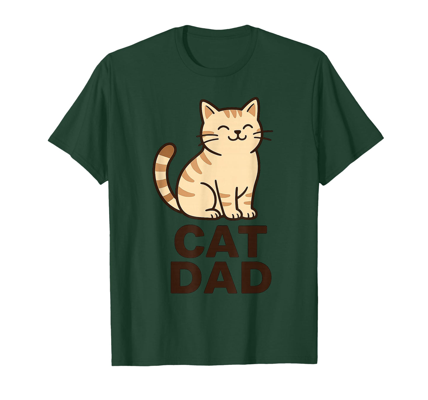 Cat Dad Chubby Cream Kitty Graphic Cute T-Shirt