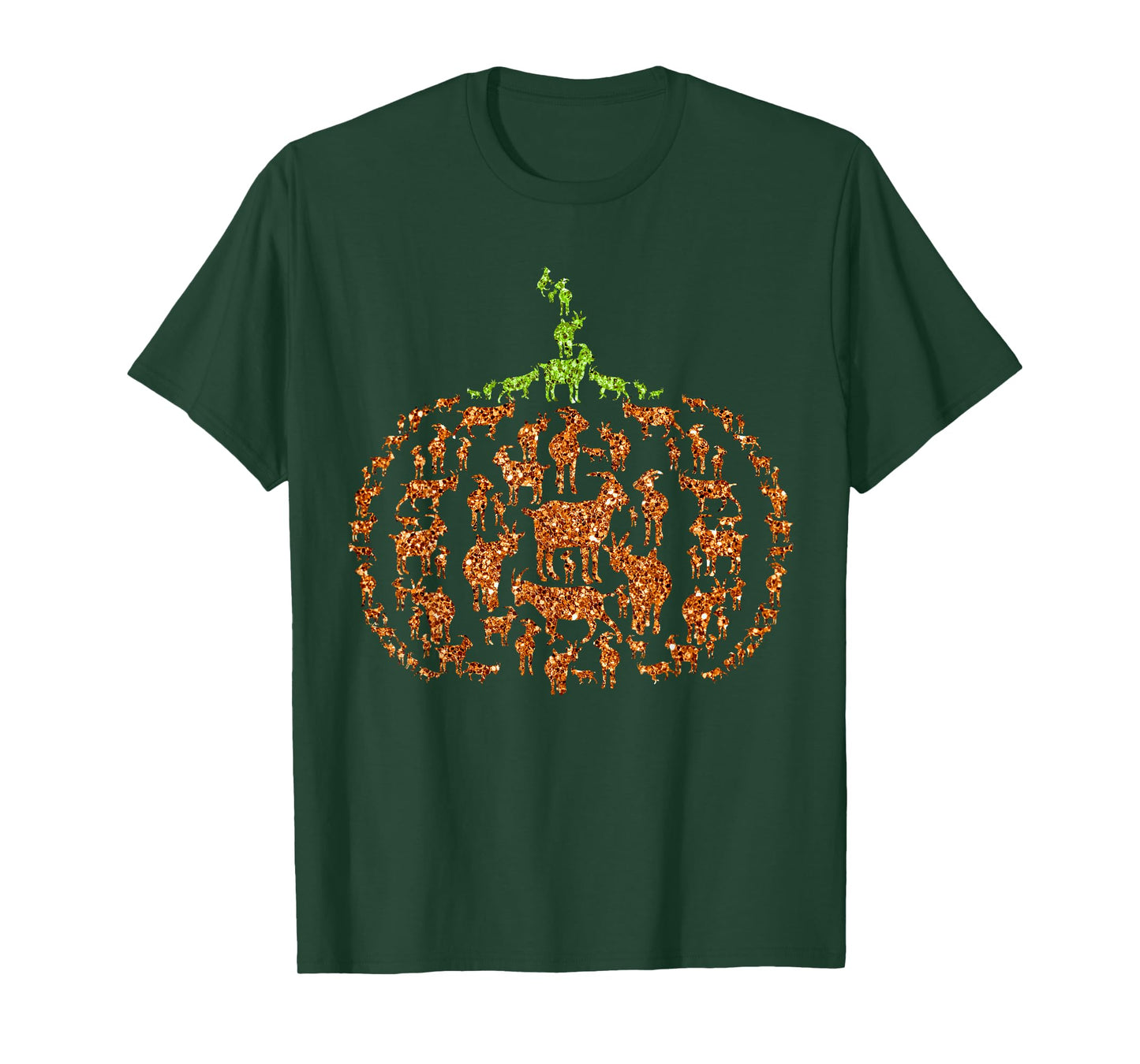 Group Goats Pumpkin Cute Shape Halloween Thanksgiving T-Shirt