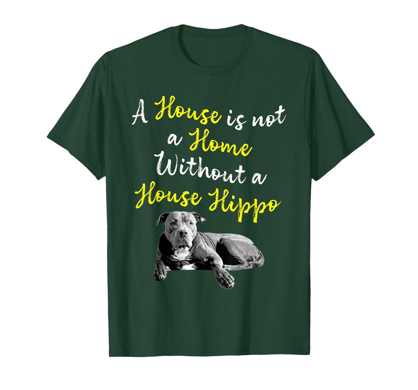 House Hippo Pit Bull Bully Owner Graphic Dog Pitbull Lover T-Shirt