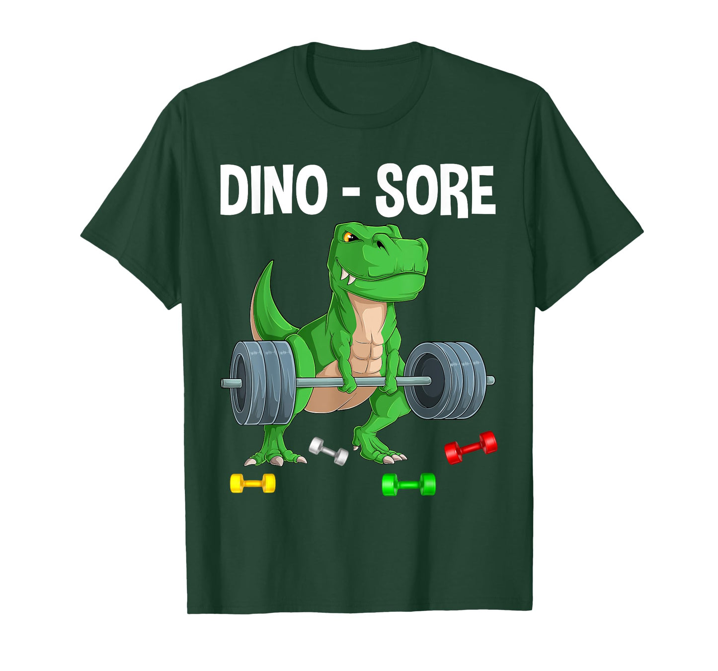 Funny Dinosaur Workout Gym Fitness Lifting, Cute Dino Sore T-Shirt