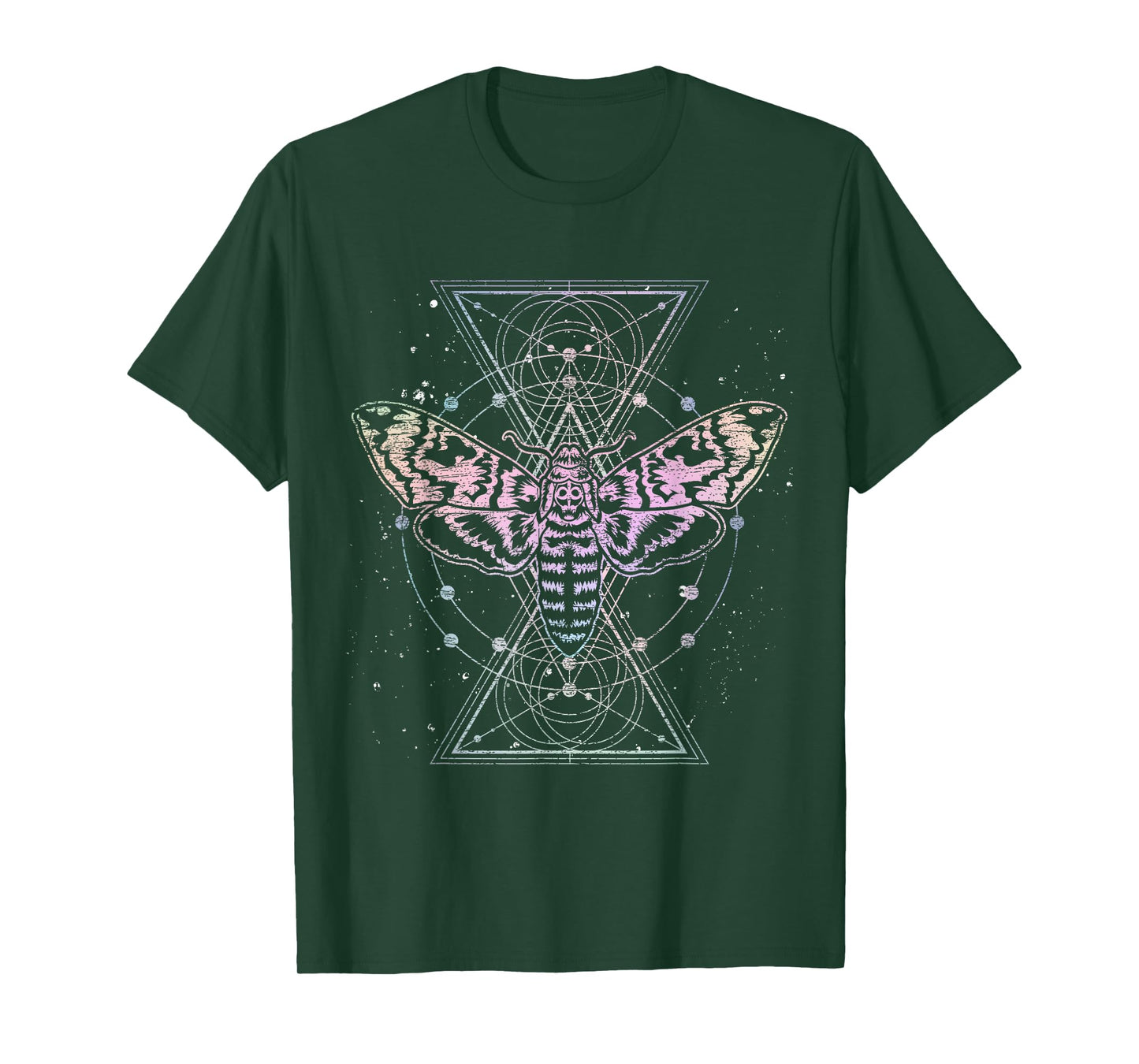 Moth Astrology Insect Kowai Sacred Geometry Pastel Goth T-Shirt