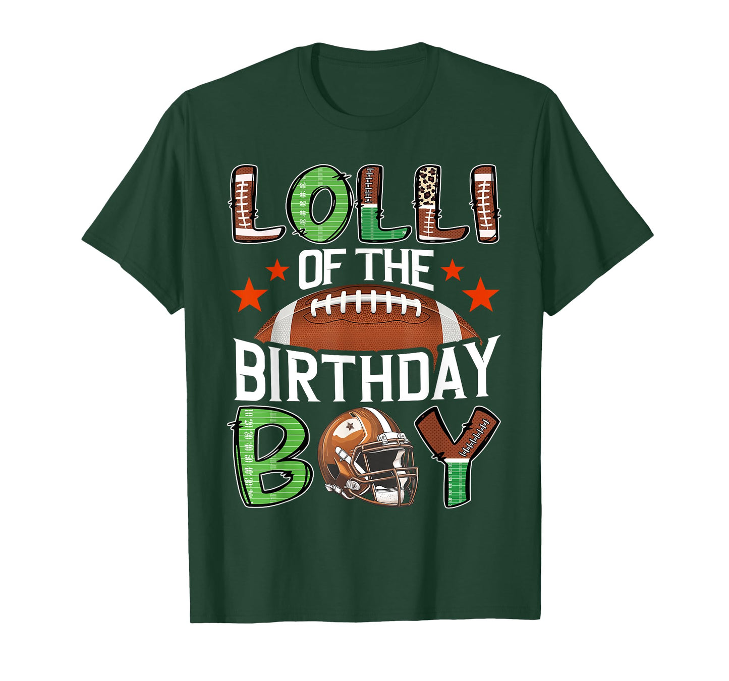 Lolli Of The Birthday Boy Game Day Football T-Shirt