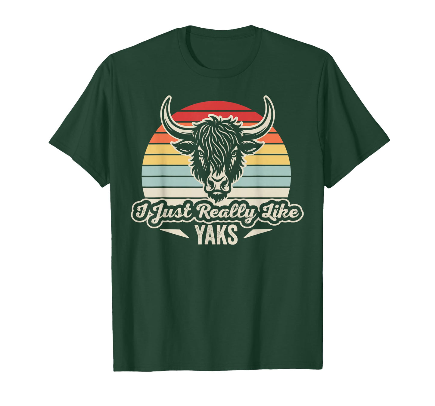 I Just Really Like Yaks Funny Retro Yak Design T-Shirt
