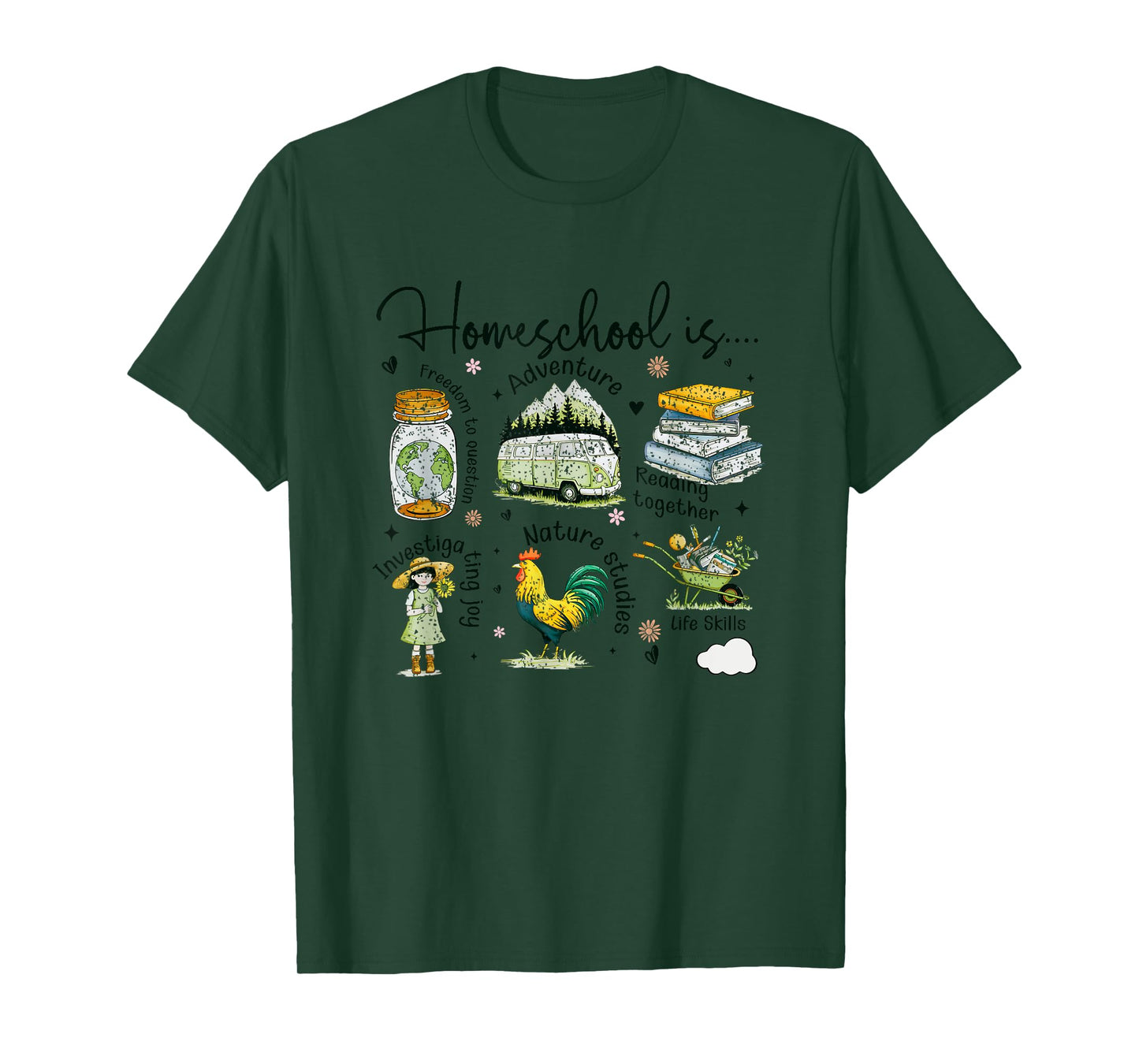 Homeschool Is Adventure Nature Studies T-Shirt