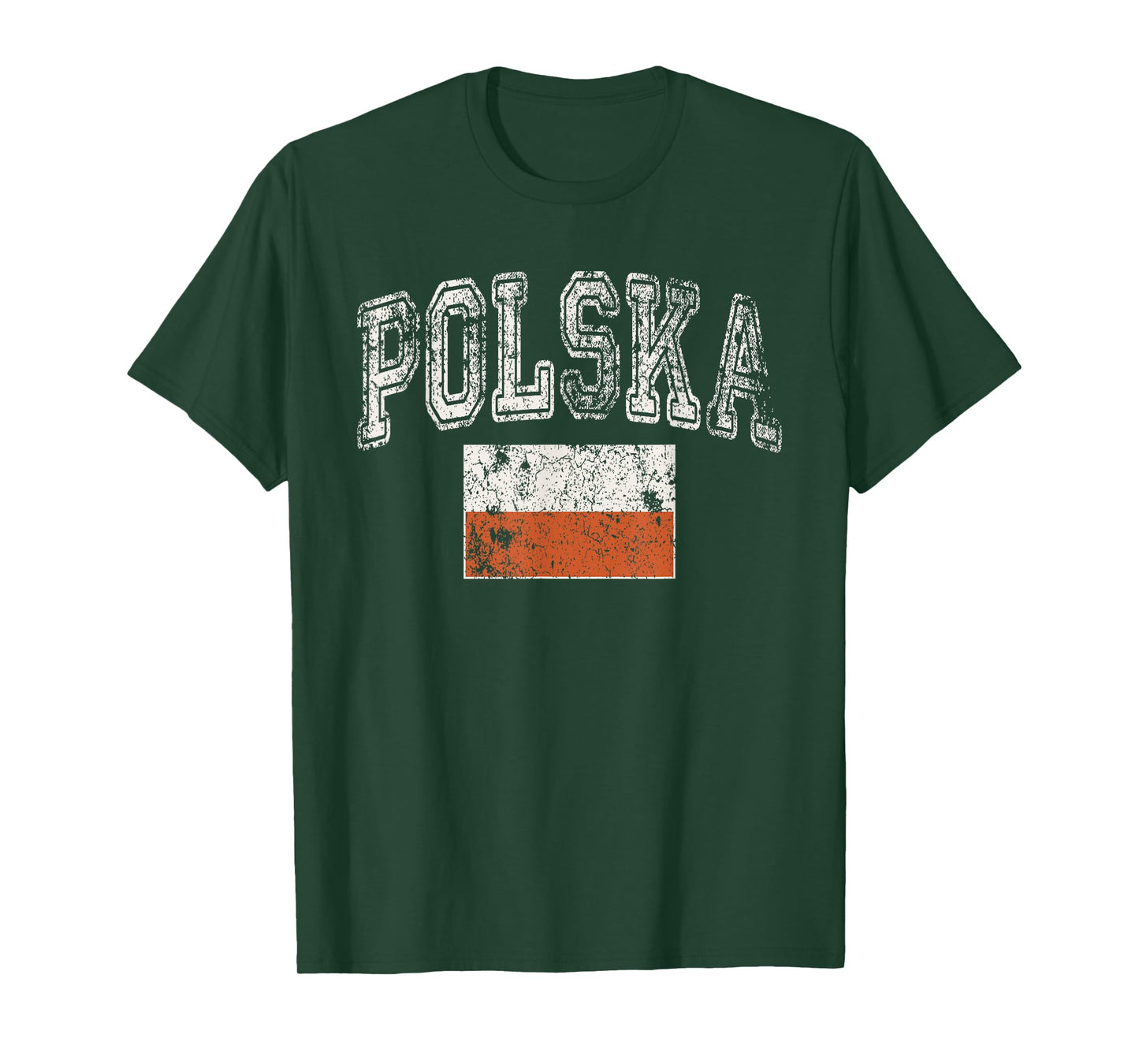 Vintage Retro Faded Polska Poland Flag Polish Pride T-Shirt
