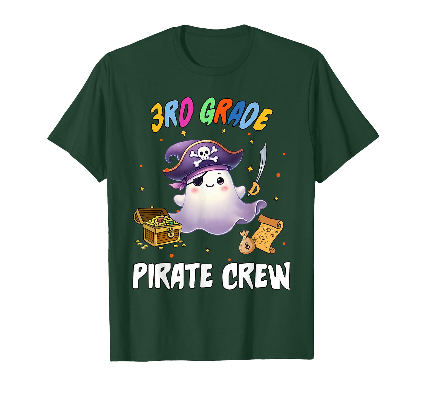 Third Grade Pirate Crew Halloween School Party Costume T-Shirt