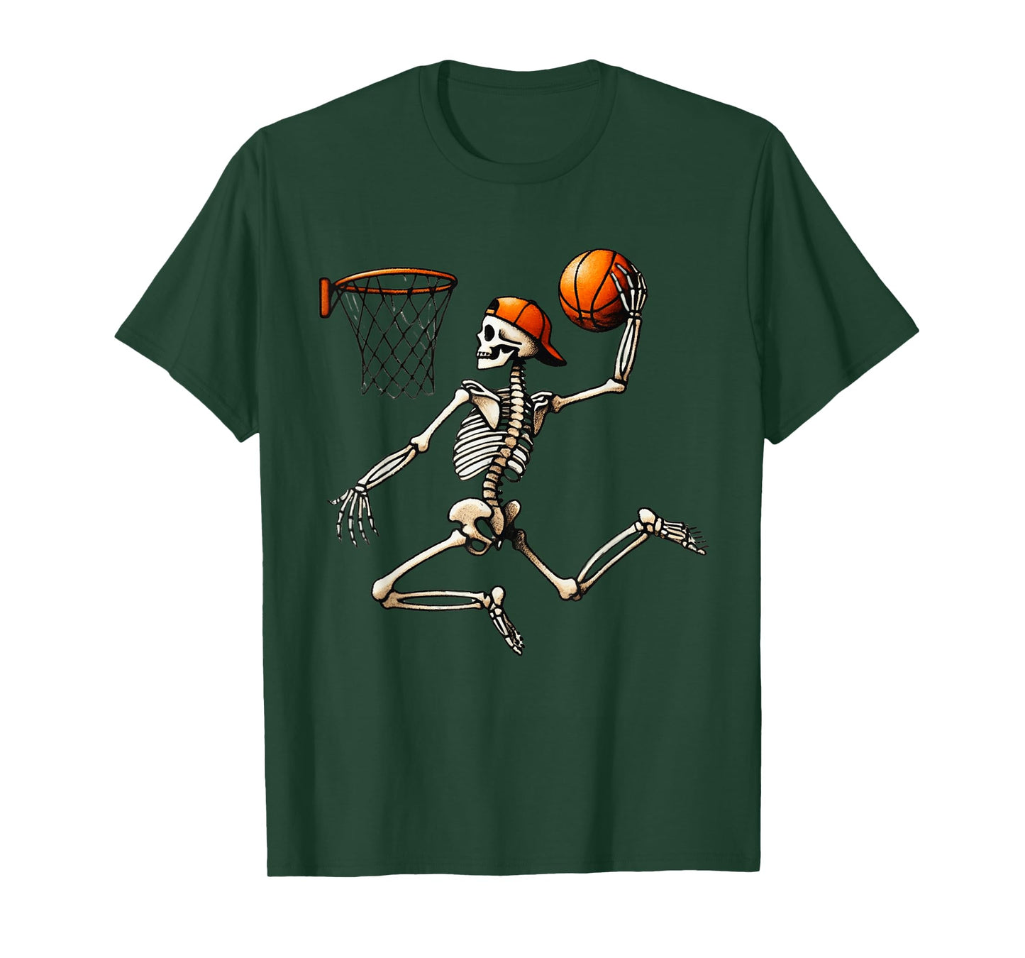 Skeleton Basketball Halloween Costume Funny Men Boys Kids T-Shirt