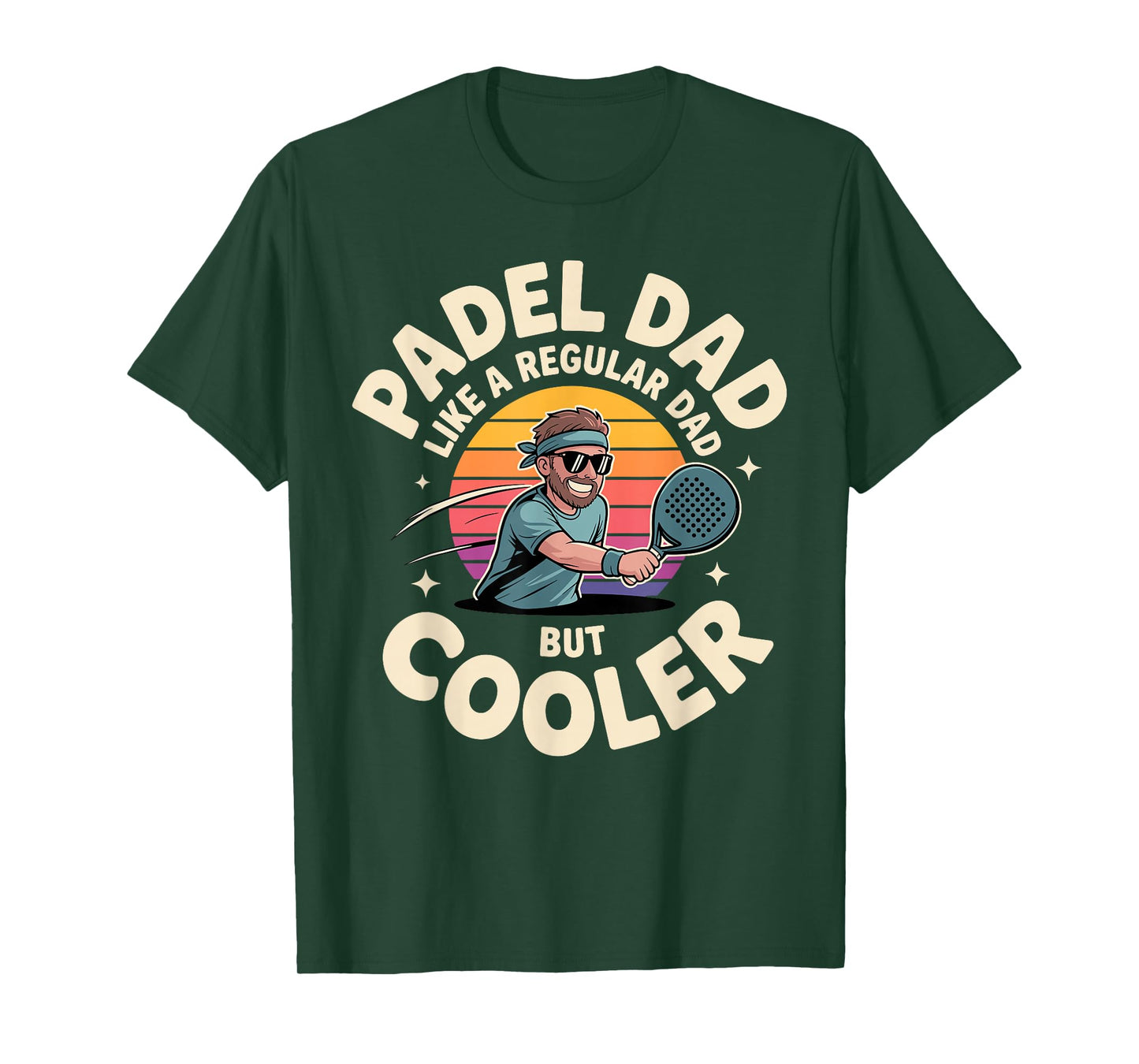 Cool Padel Art for Dad Father Men Padel Lover Padel Player T-Shirt
