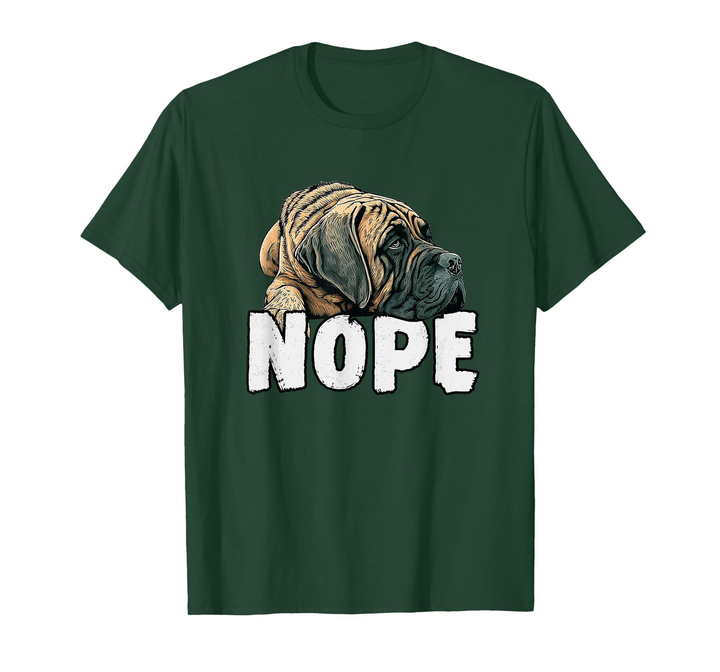 English Mastiff Nope Funny Lazy Pet Dog Cute T-Shirt