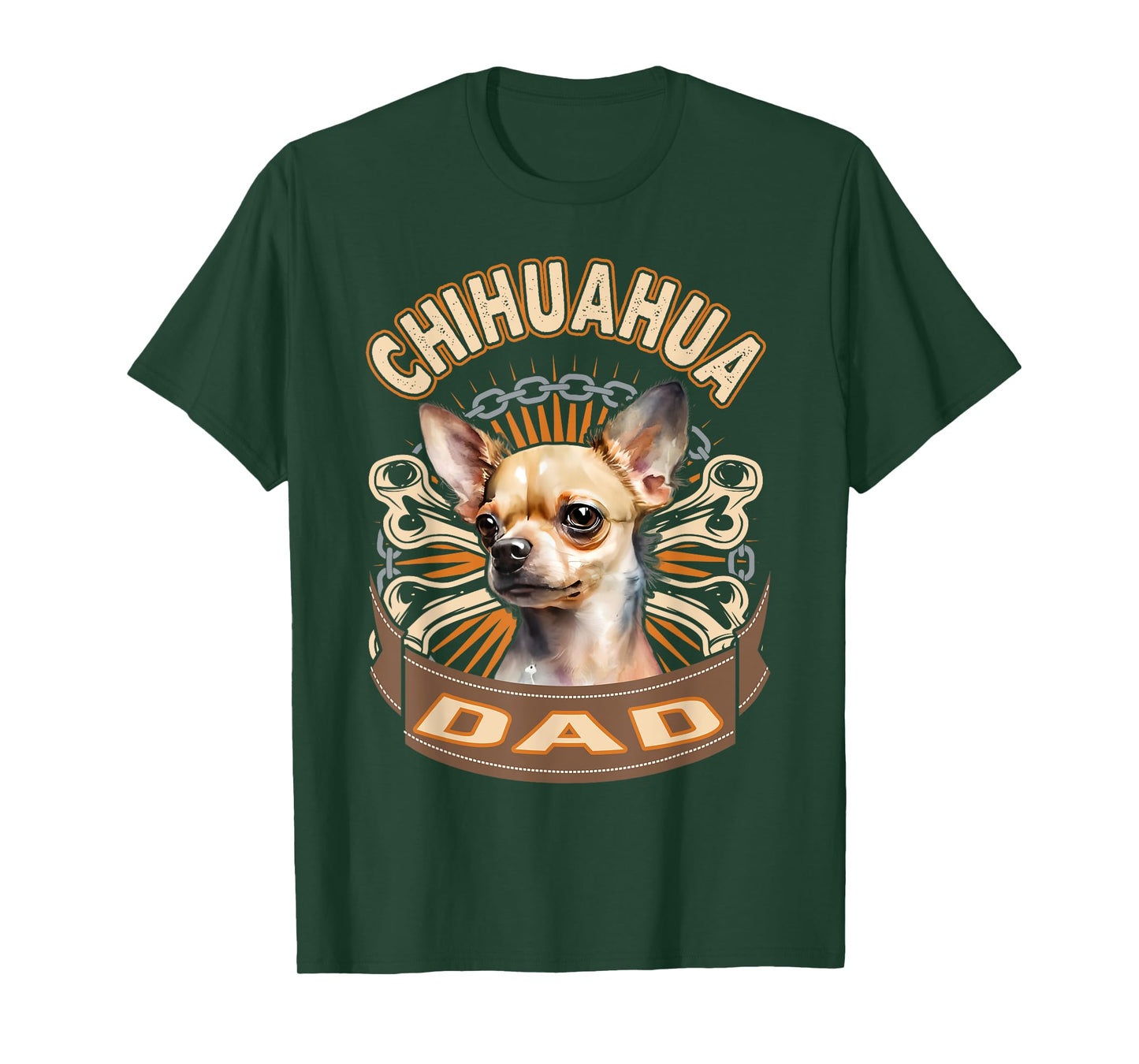 Retro Vintage Chihuahua Dad Funny Chihuahuas Pet Owners Gift T-Shirt