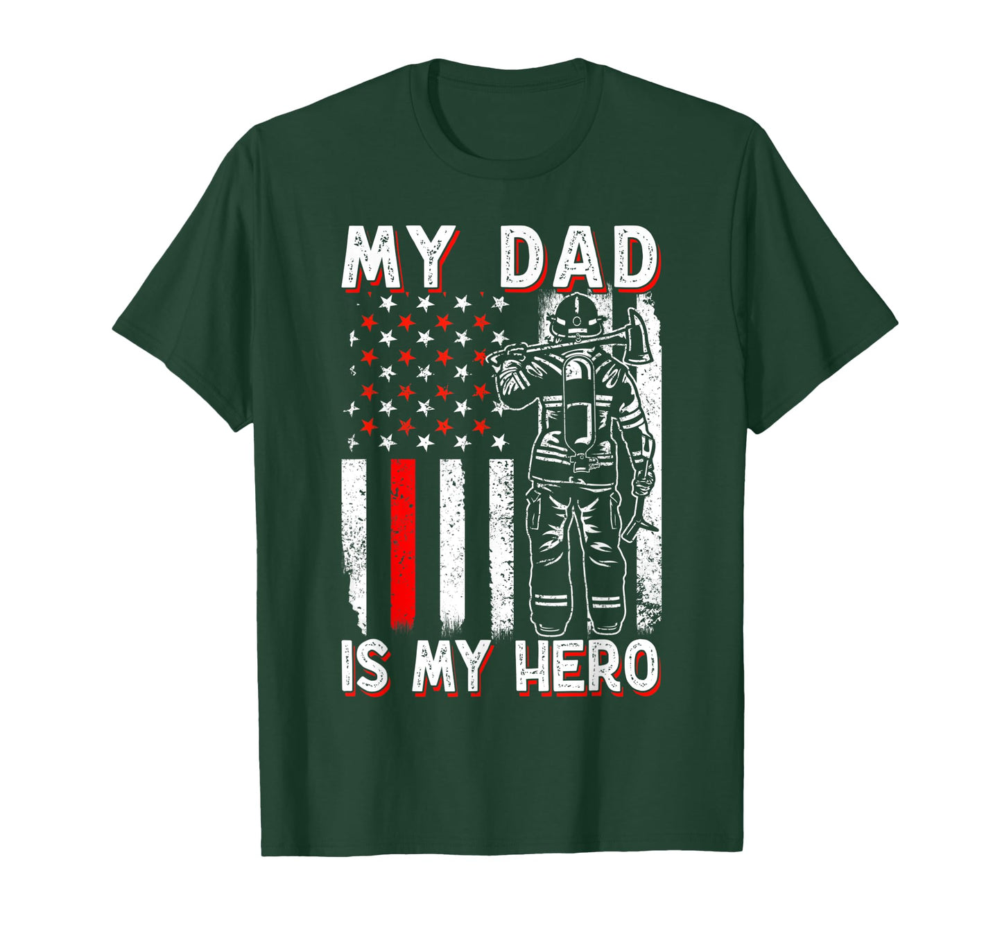 Firefighters My Daddy Is My Hero Firefighter Rescue Service T-Shirt