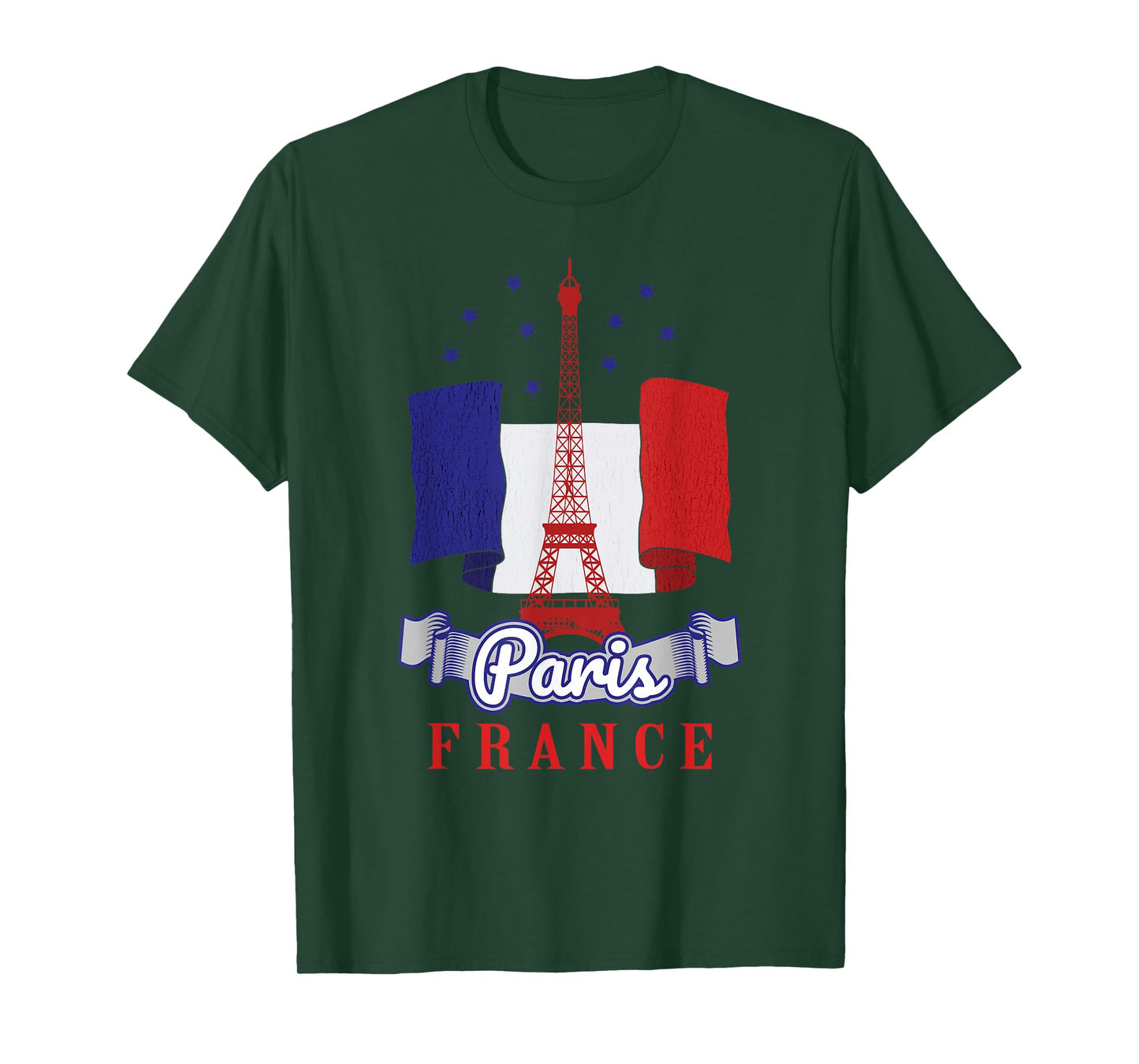 Paris France Flag Pride Eiffel Tower Fabulous City Of Lights T-Shirt