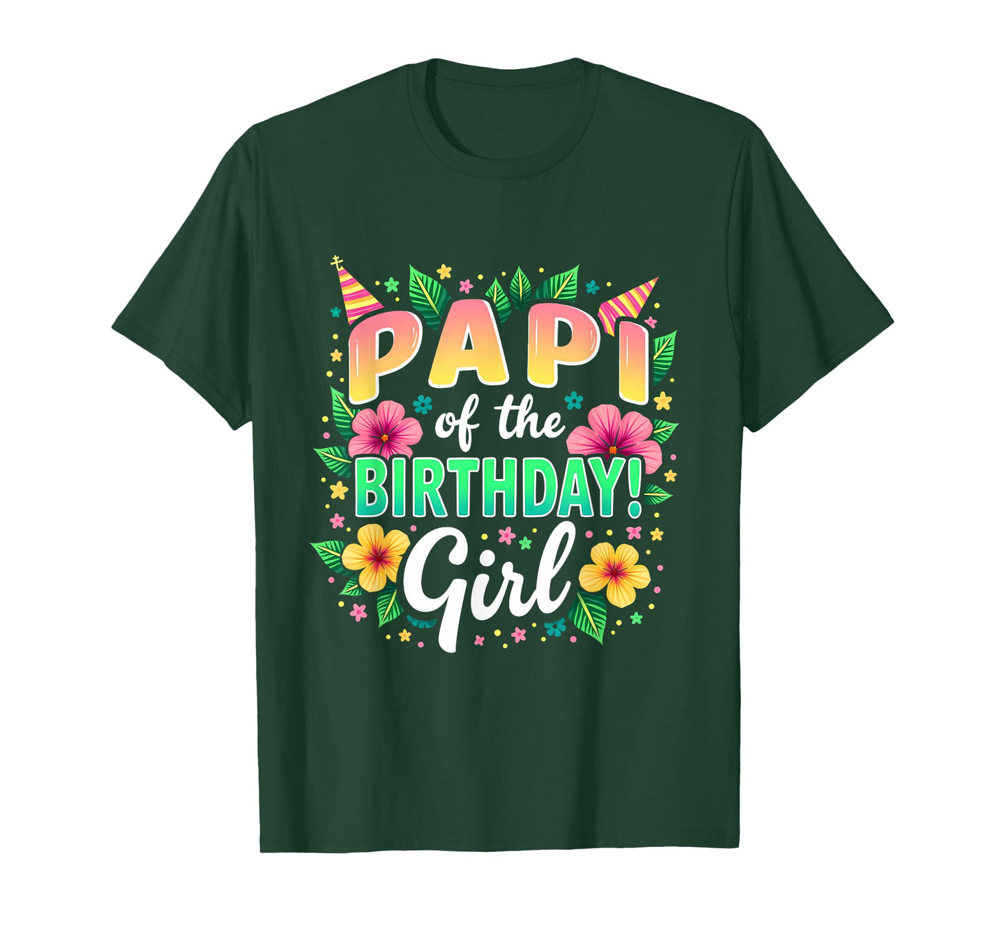 Aloha Hawaii Daddy Papi Of The Birthday Girl T-Shirt