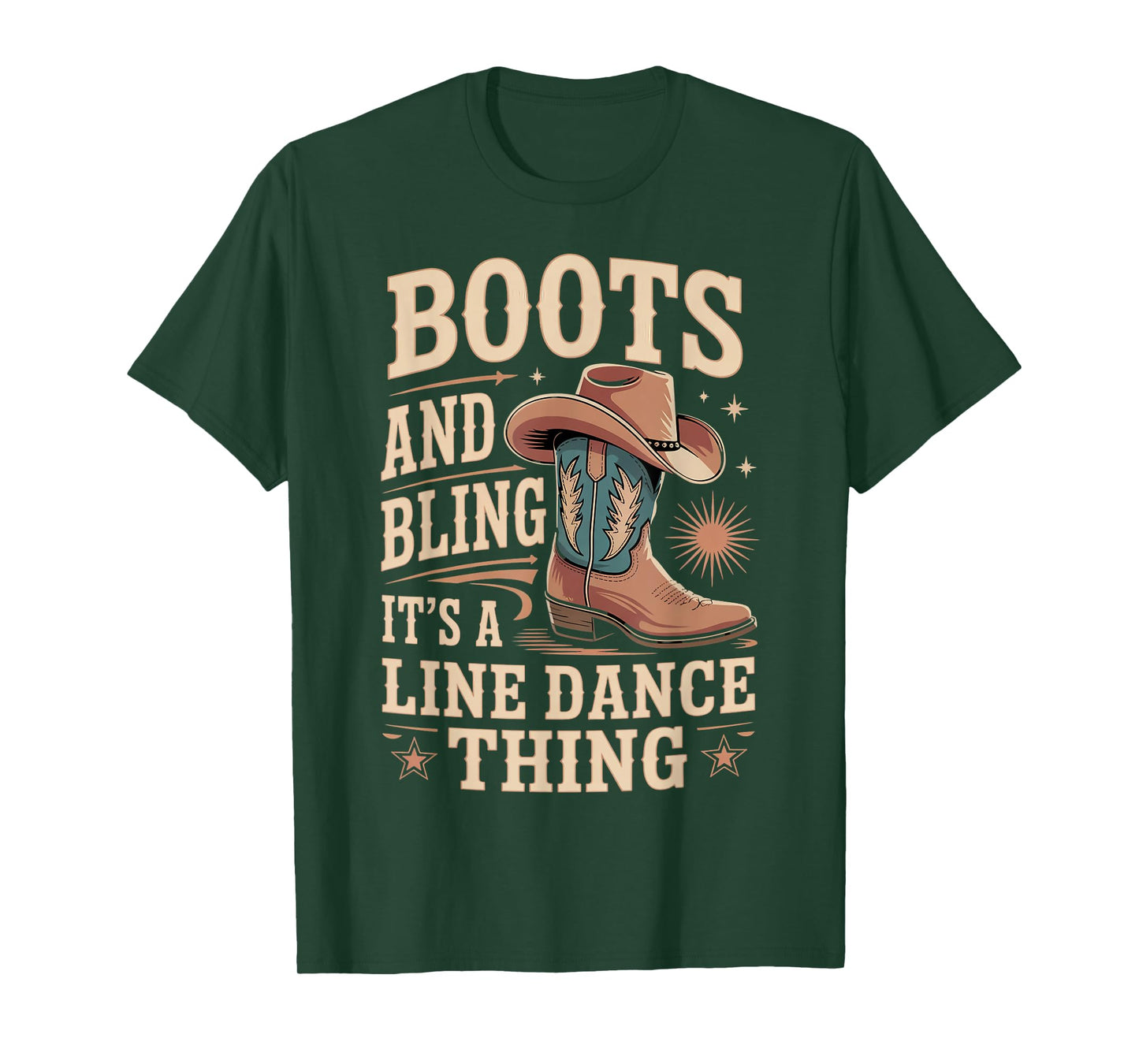 Boots And Bling Line Dancing Line Dance Line Dancer T-Shirt
