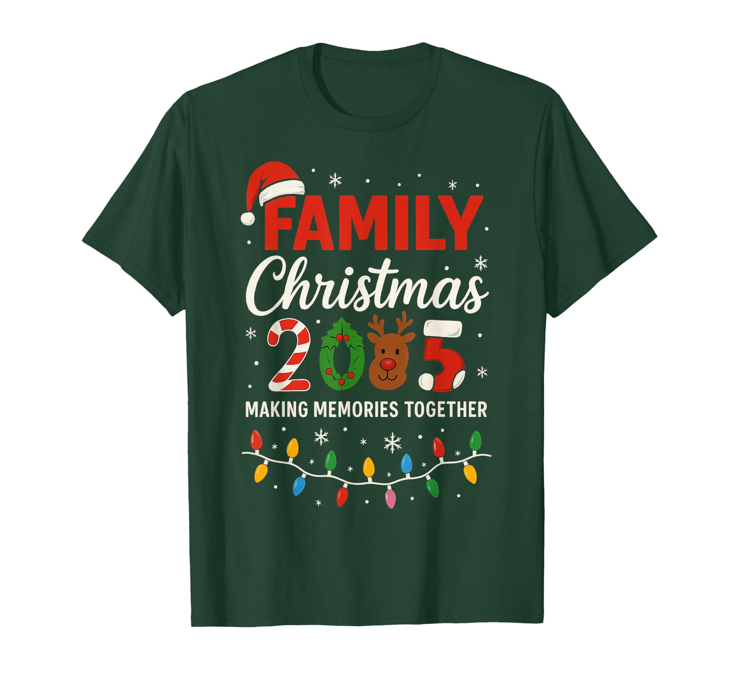 Family Christmas 2025 Matching Group Outfit Xmas Squad Santa T-Shirt