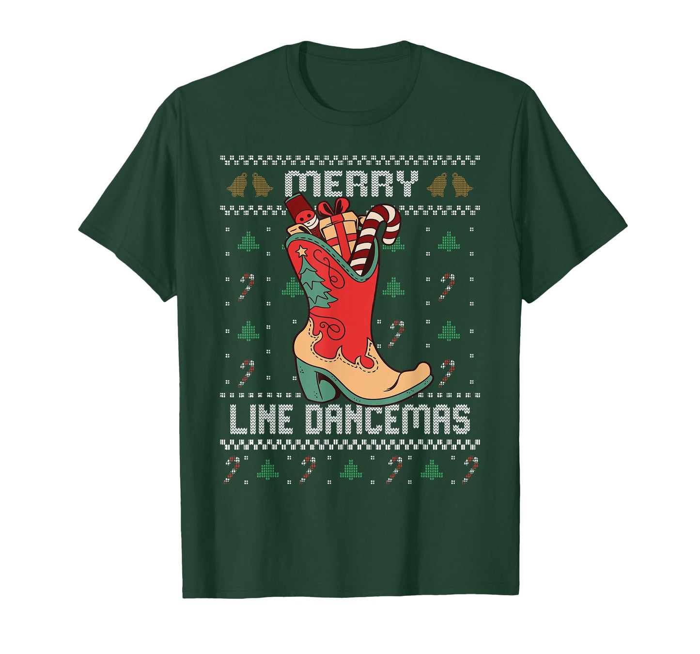 Country Music Girl Line Dance Ugly Christmas Sweater T-Shirt
