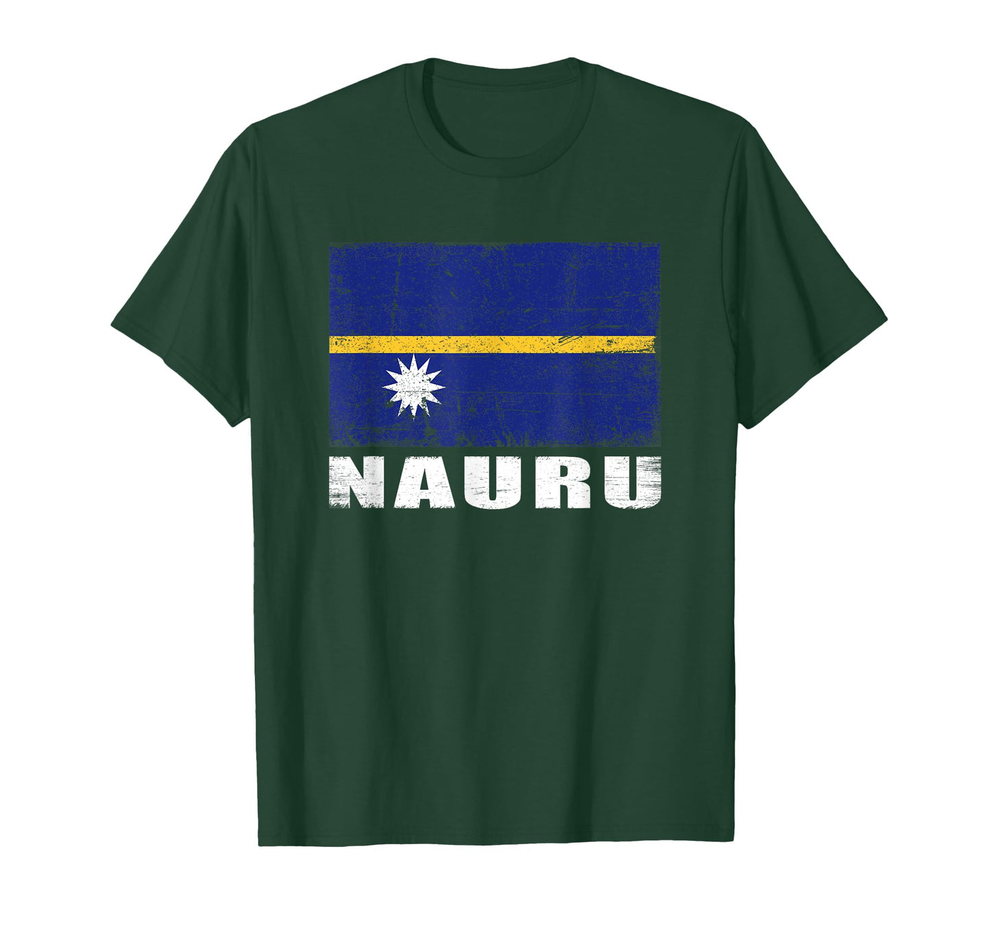 Nauru Flag Design Grunge Country Flag Nauru T-Shirt