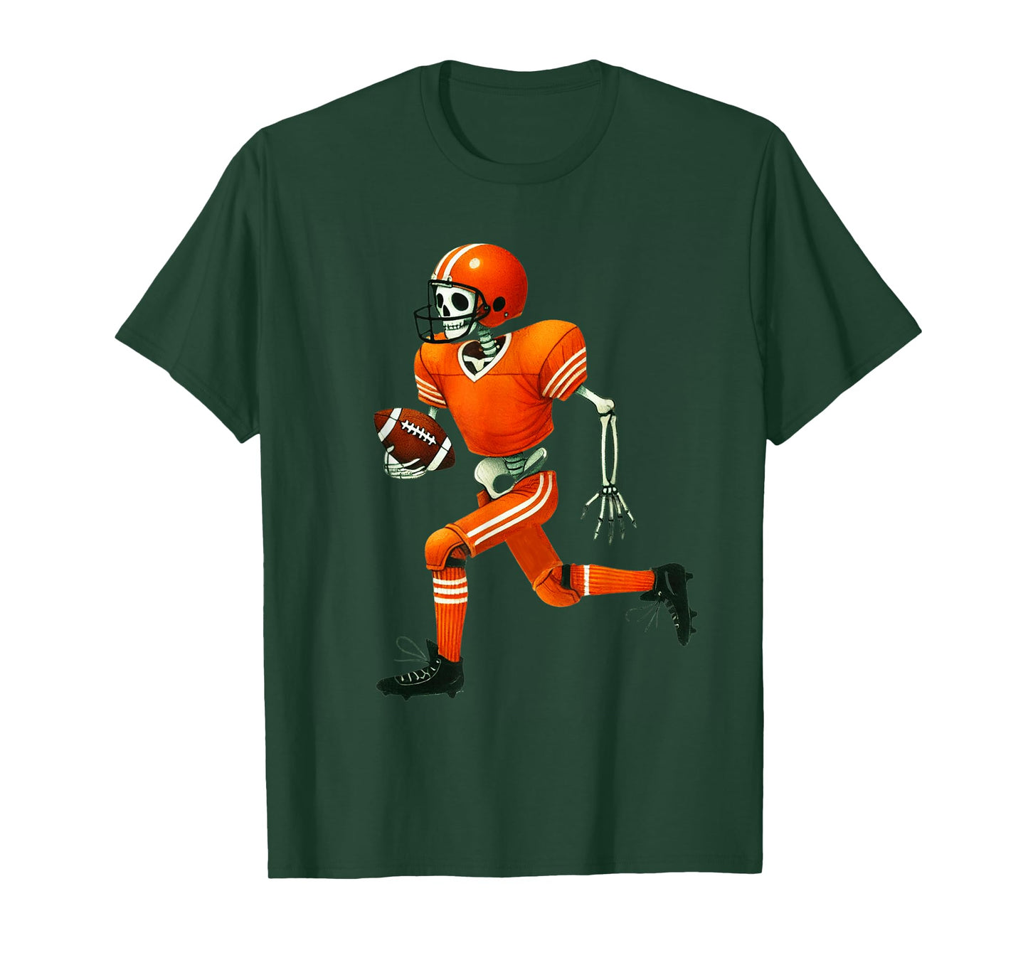 Skeleton Football Halloween Costume Funny Men Boys Kids T-Shirt