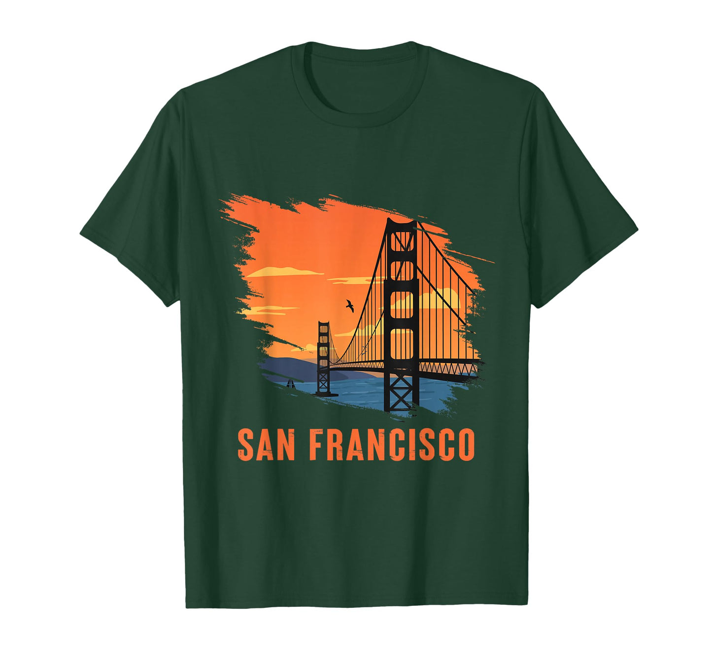 San Francisco Retro Golden Gate Bridge from California T-Shirt