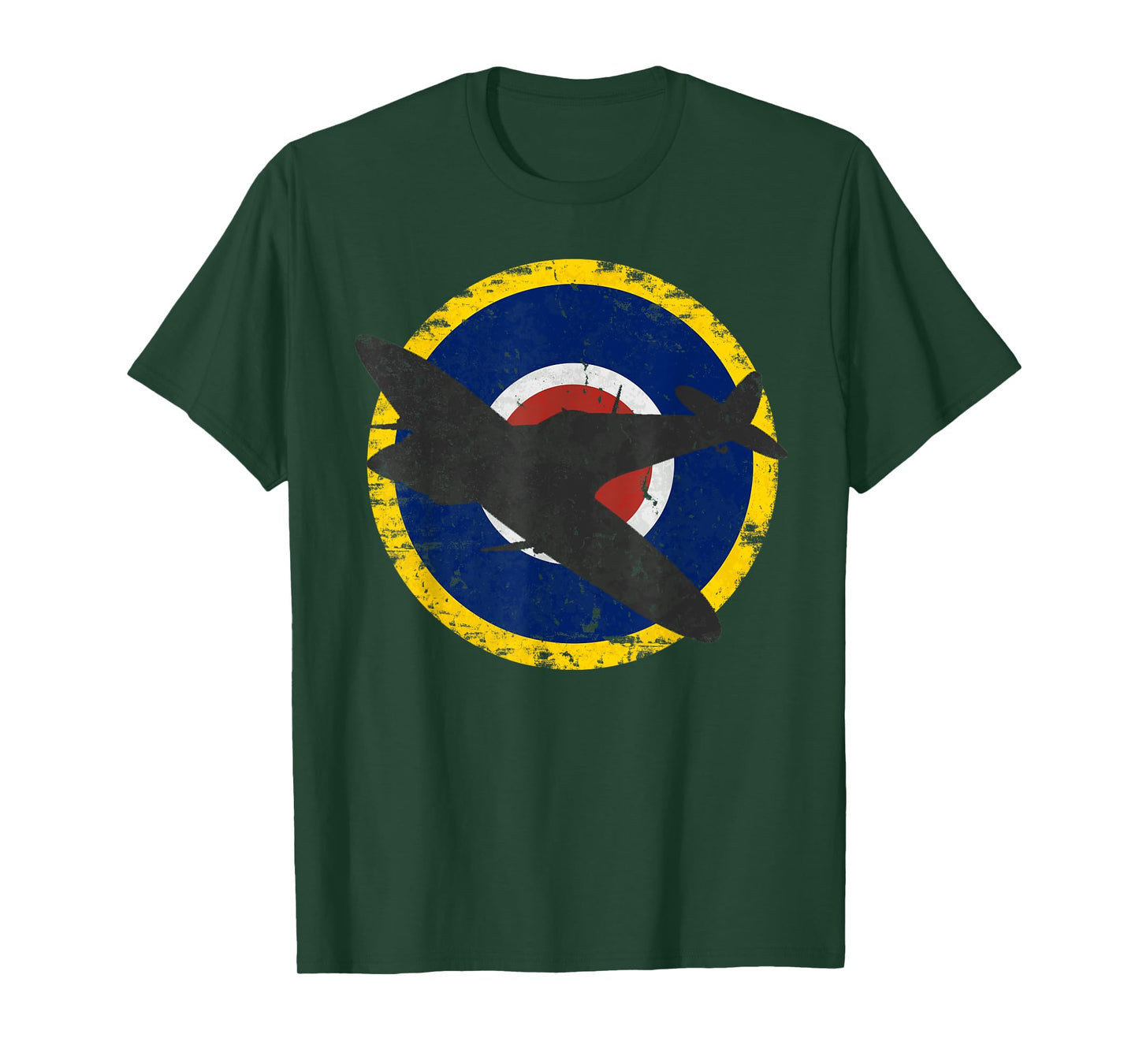 Spitfire British WWII Fighter Vintage Aircraft T-Shirt T-Shirt