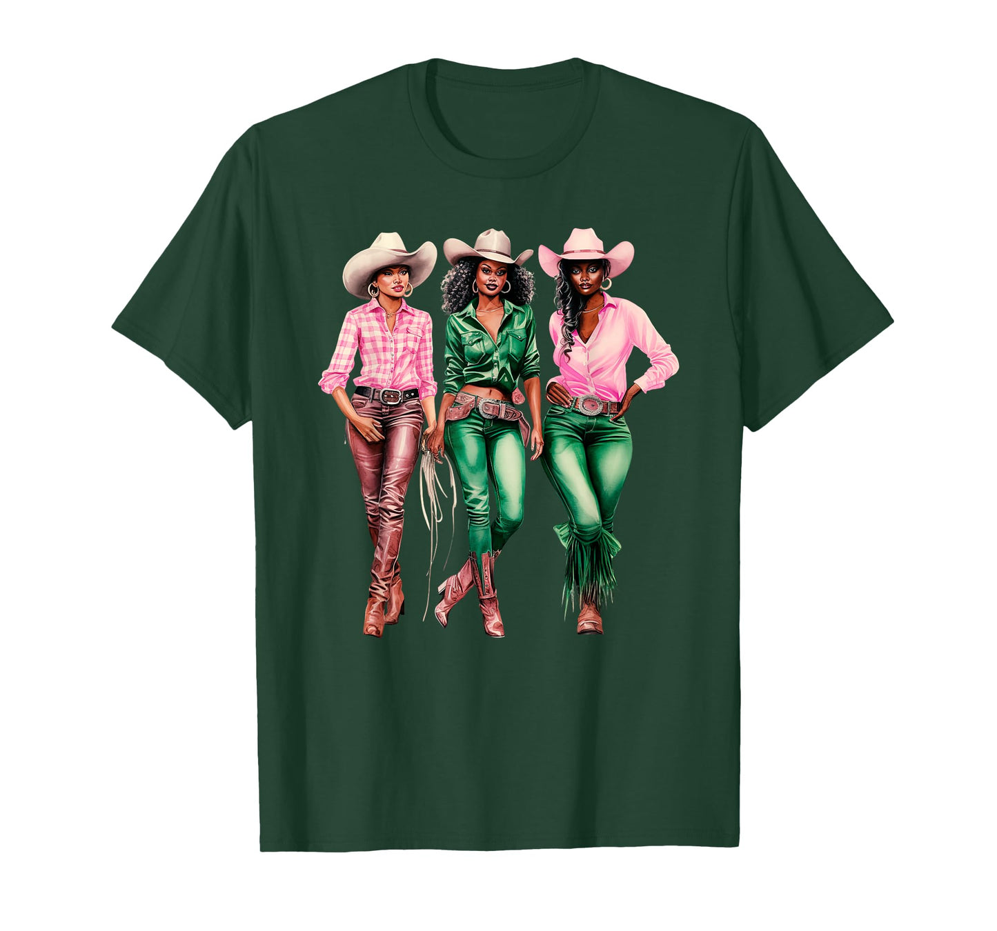 Black Cowgirl Western Rodeo Melanin Black History Texas T-Shirt