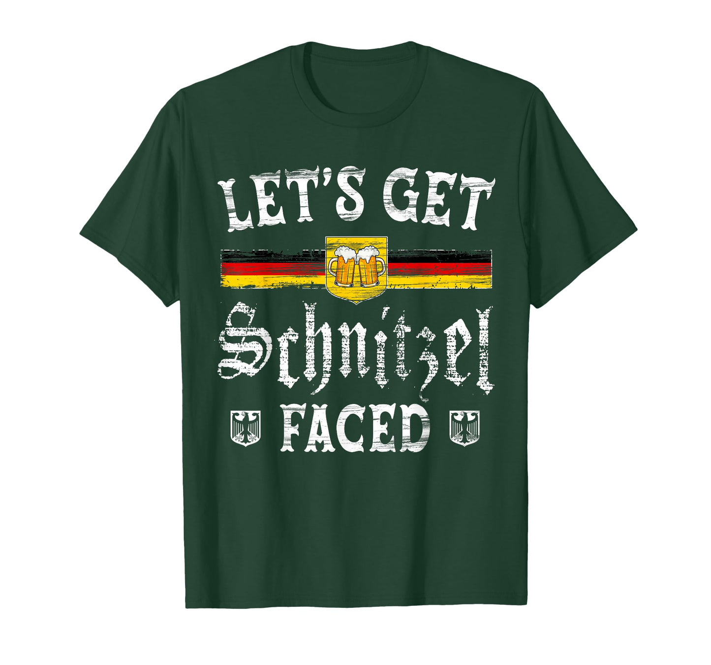 Lets Get Schnitzel Faced Funny Oktoberfest Men Women T-Shirt