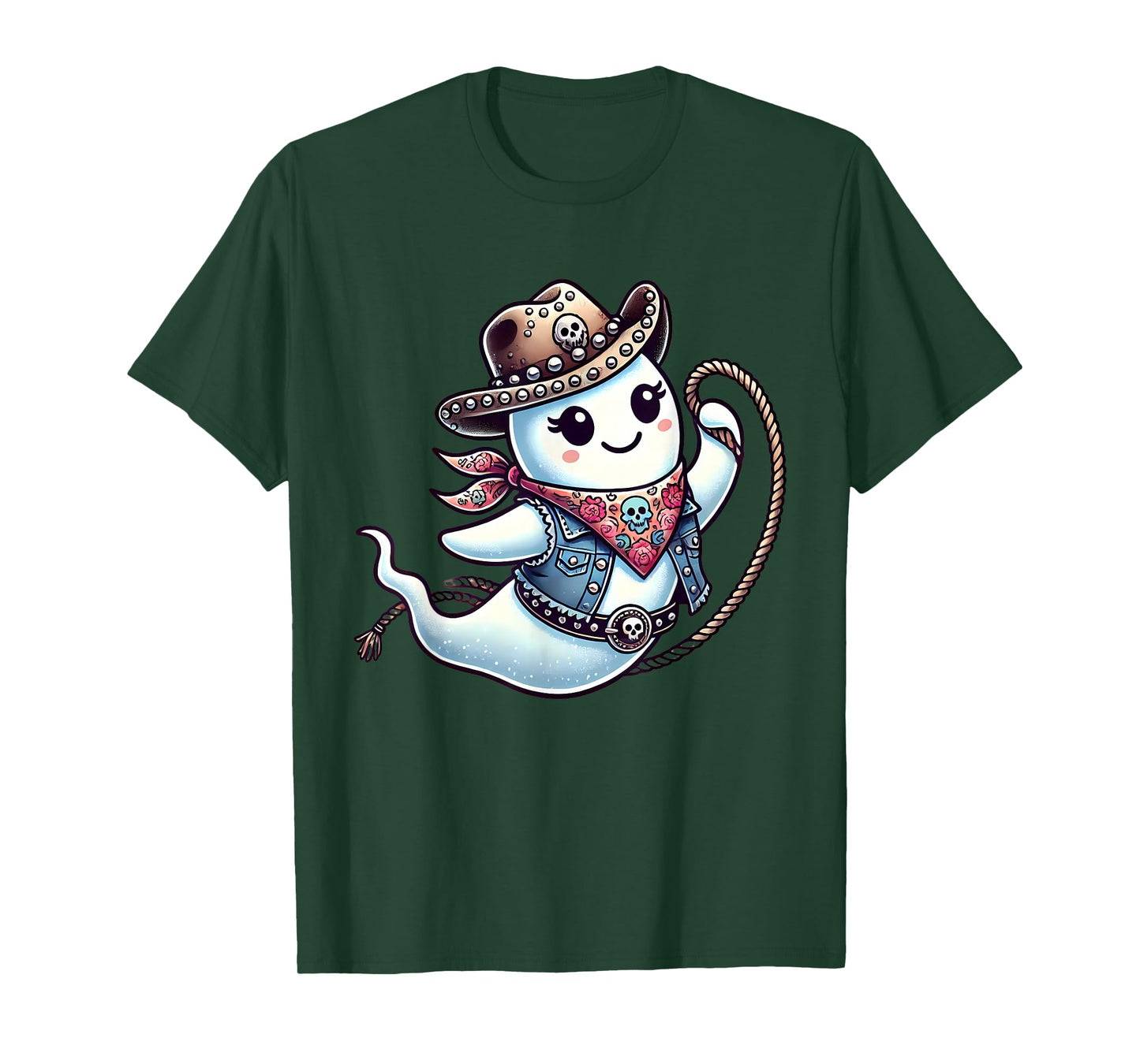 Ghost Cowgirl Country Rodeo Western Halloween Costume T-Shirt