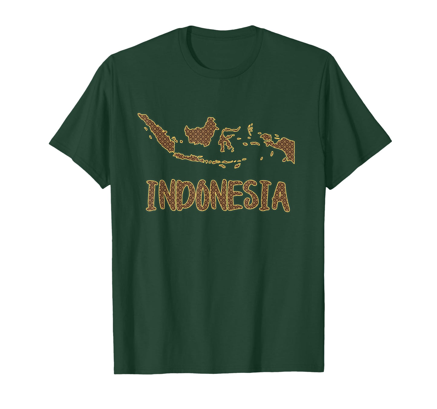 Indonesia Map filled with Traditional Indonesian Batik T-Shirt