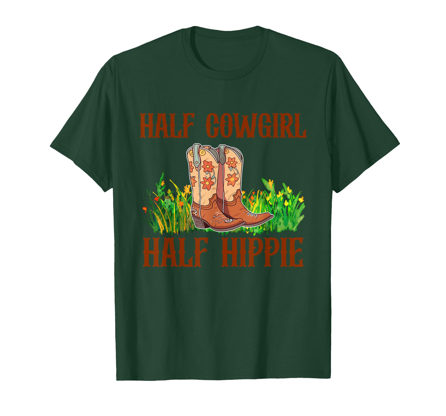 Half Cowgirl Half Hippie Vintage Cowgirl T-Shirt