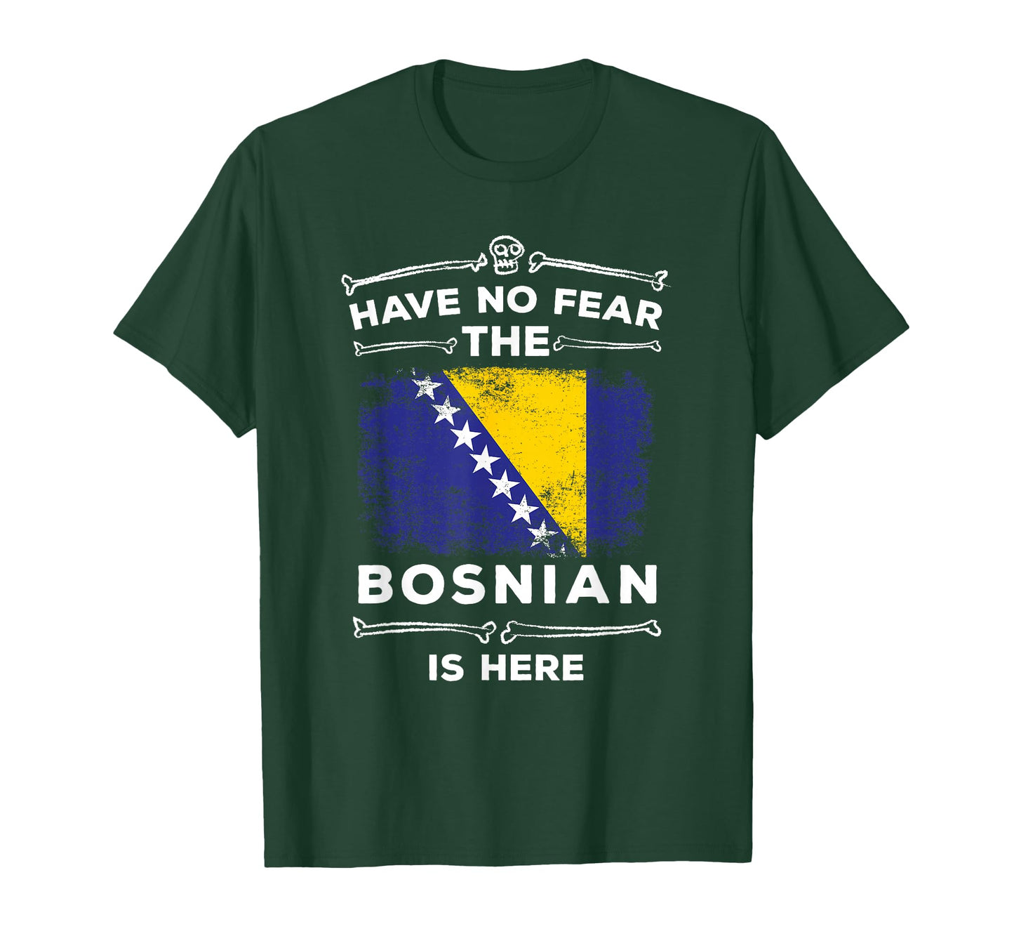 Funny Bosnia Shirt Bosnian Flag Bosnia and Herzegovina Roots T-Shirt